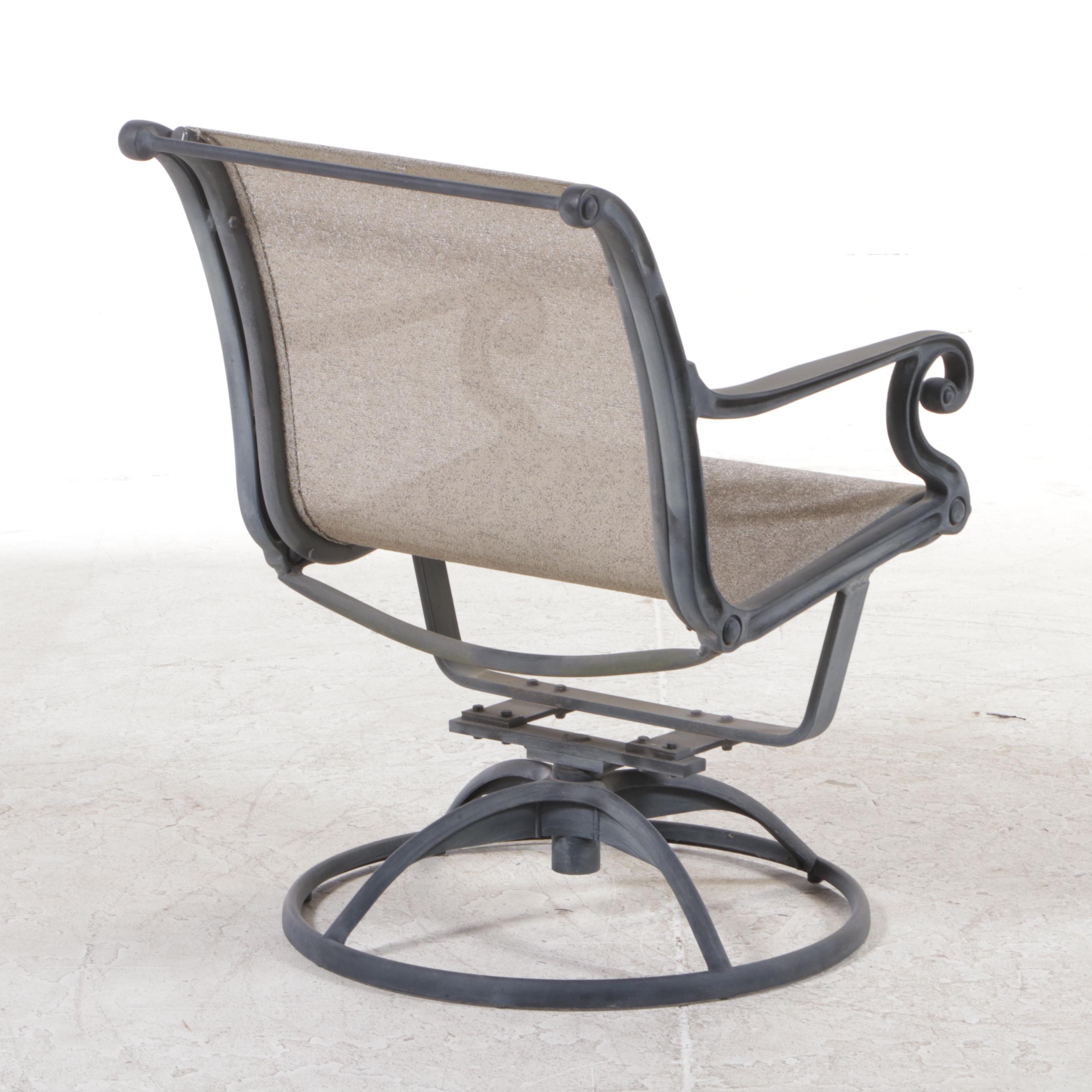 Four-Piece Patinated Aluminum Patio Furniture Set, Including Pompeii