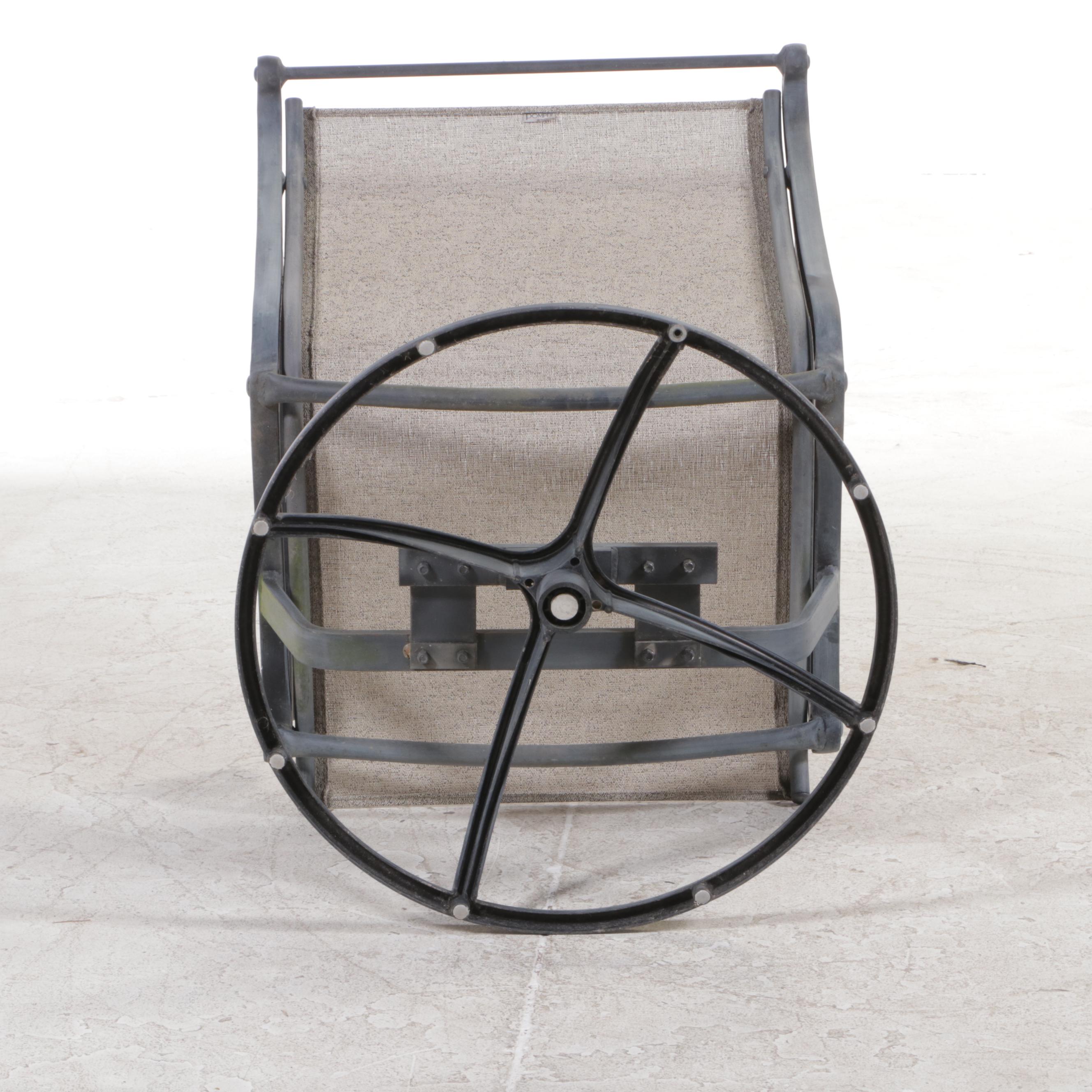 Four-Piece Patinated Aluminum Patio Furniture Set, Including Pompeii