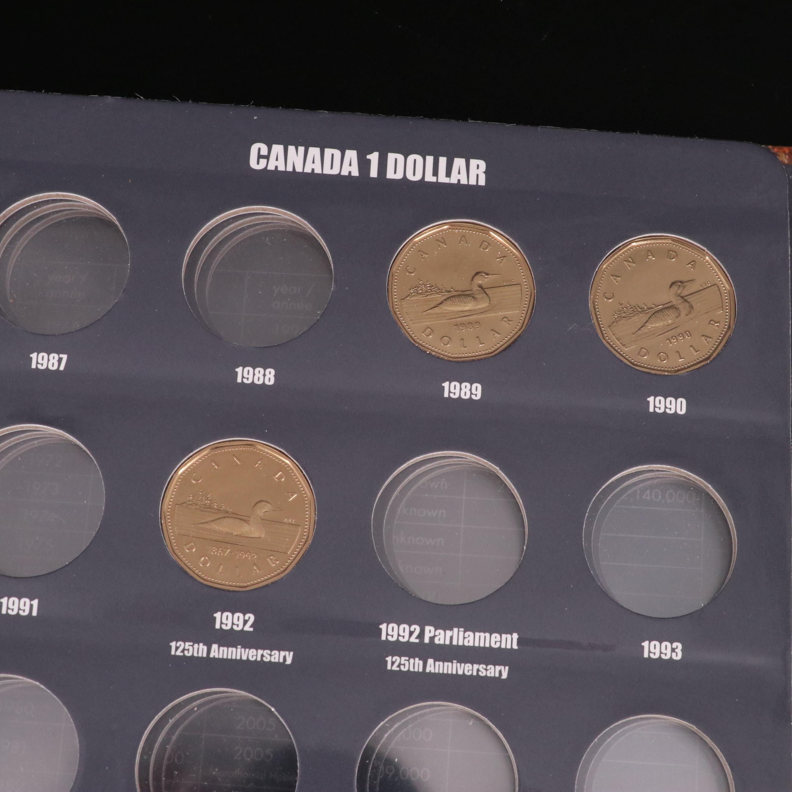 Canadian Coin Collection in Five Different Lighthouse Albums