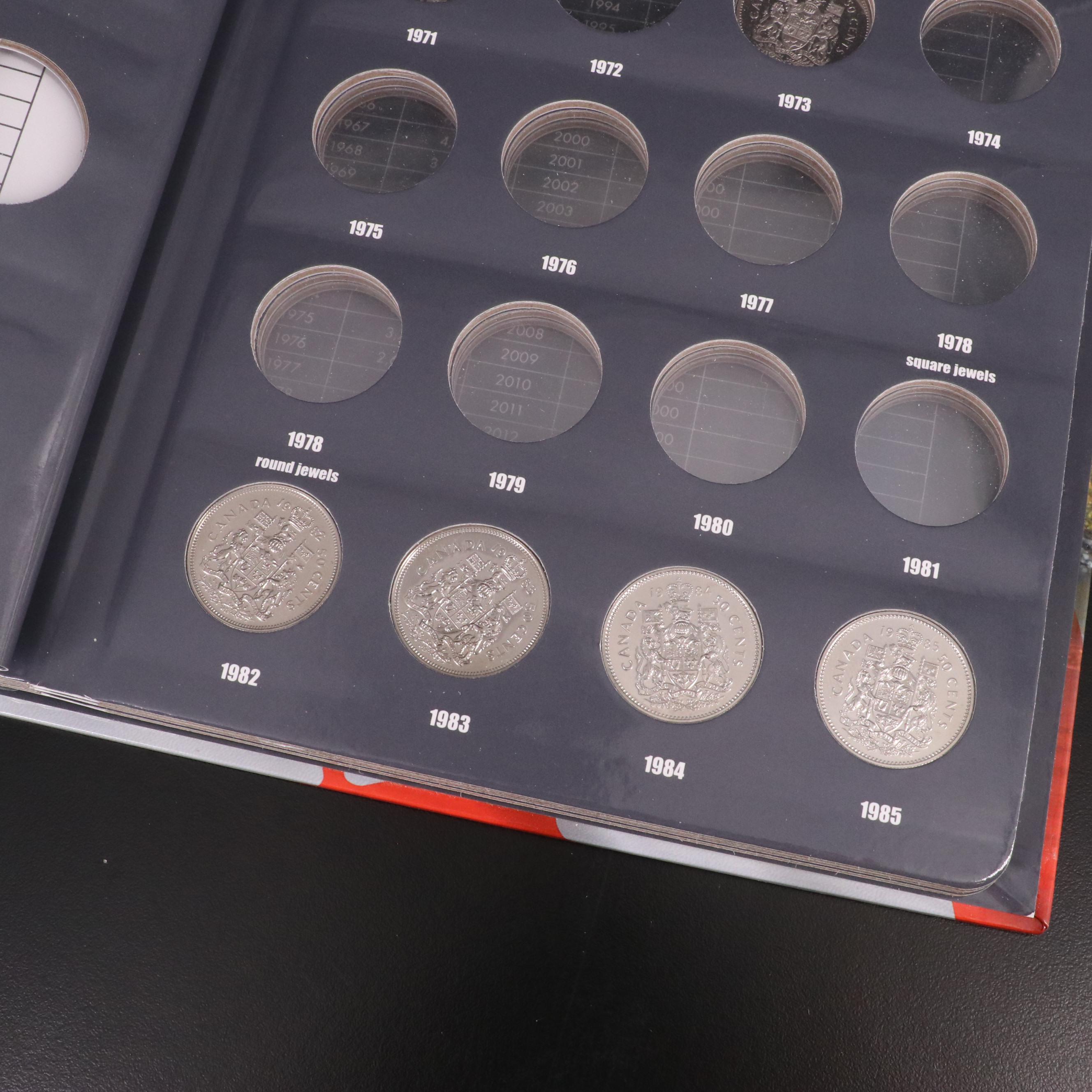 Canadian Coin Collection in Five Different Lighthouse Albums