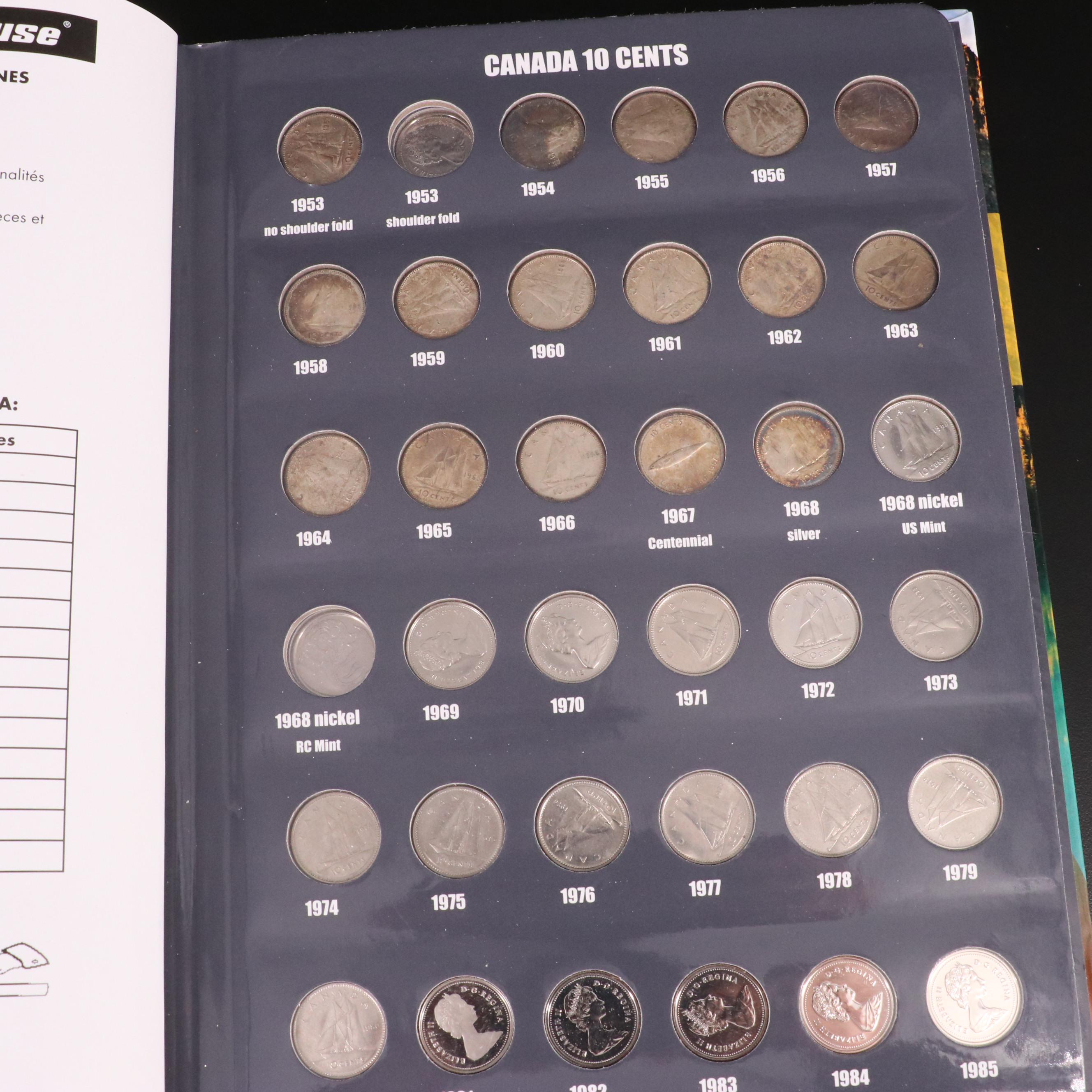 Canadian Coin Collection in Five Different Lighthouse Albums