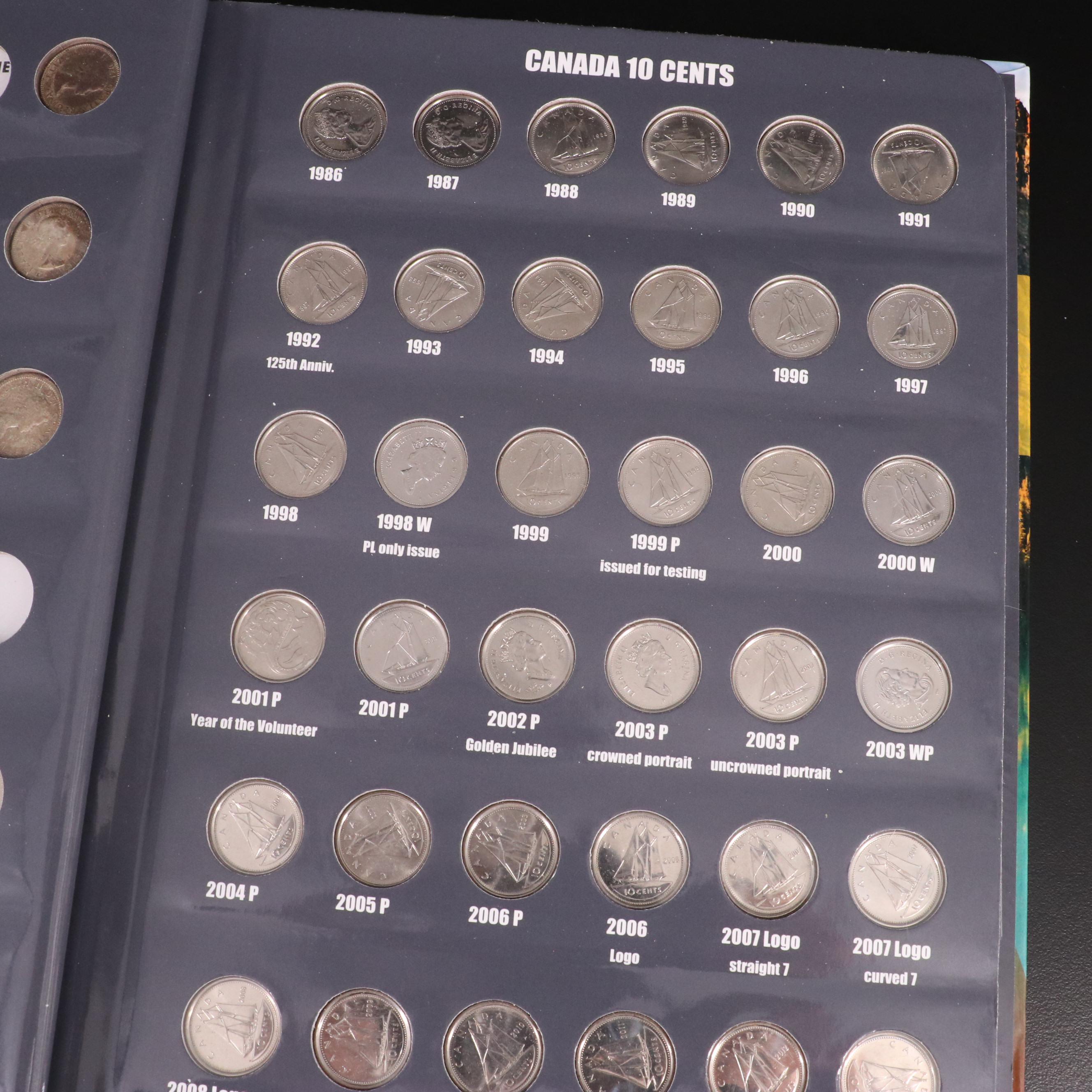 Canadian Coin Collection in Five Different Lighthouse Albums