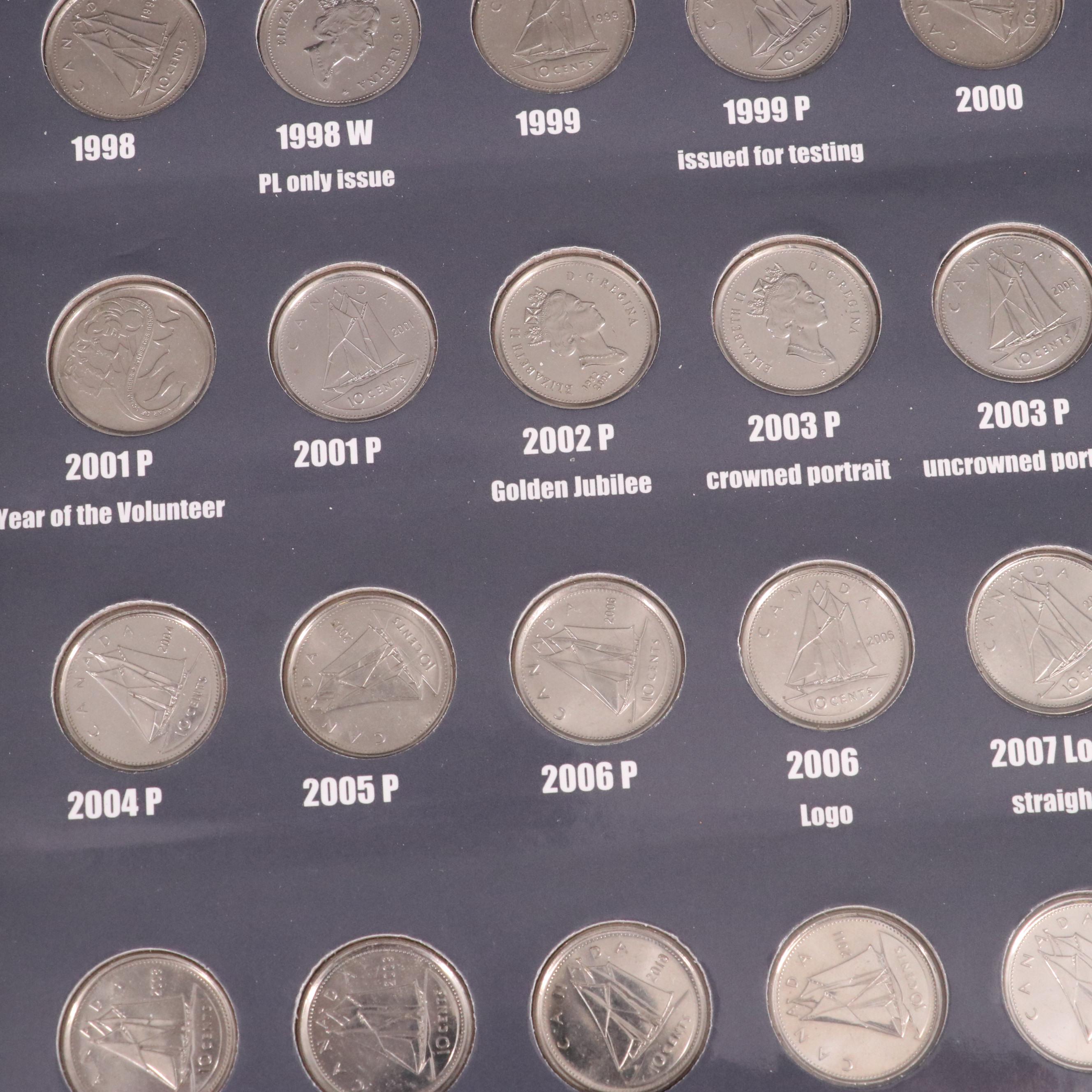 Canadian Coin Collection in Five Different Lighthouse Albums