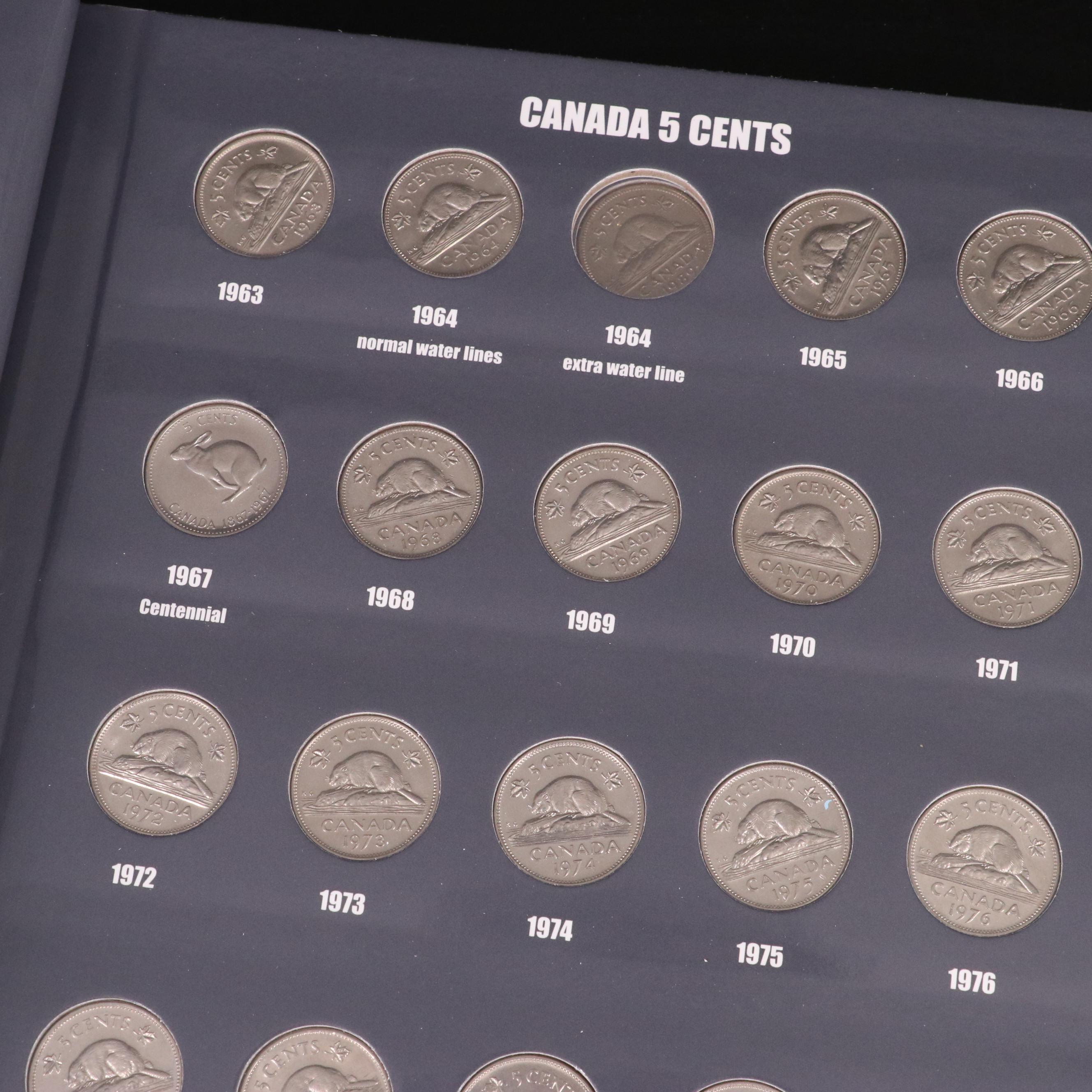 Canadian Coin Collection in Five Different Lighthouse Albums