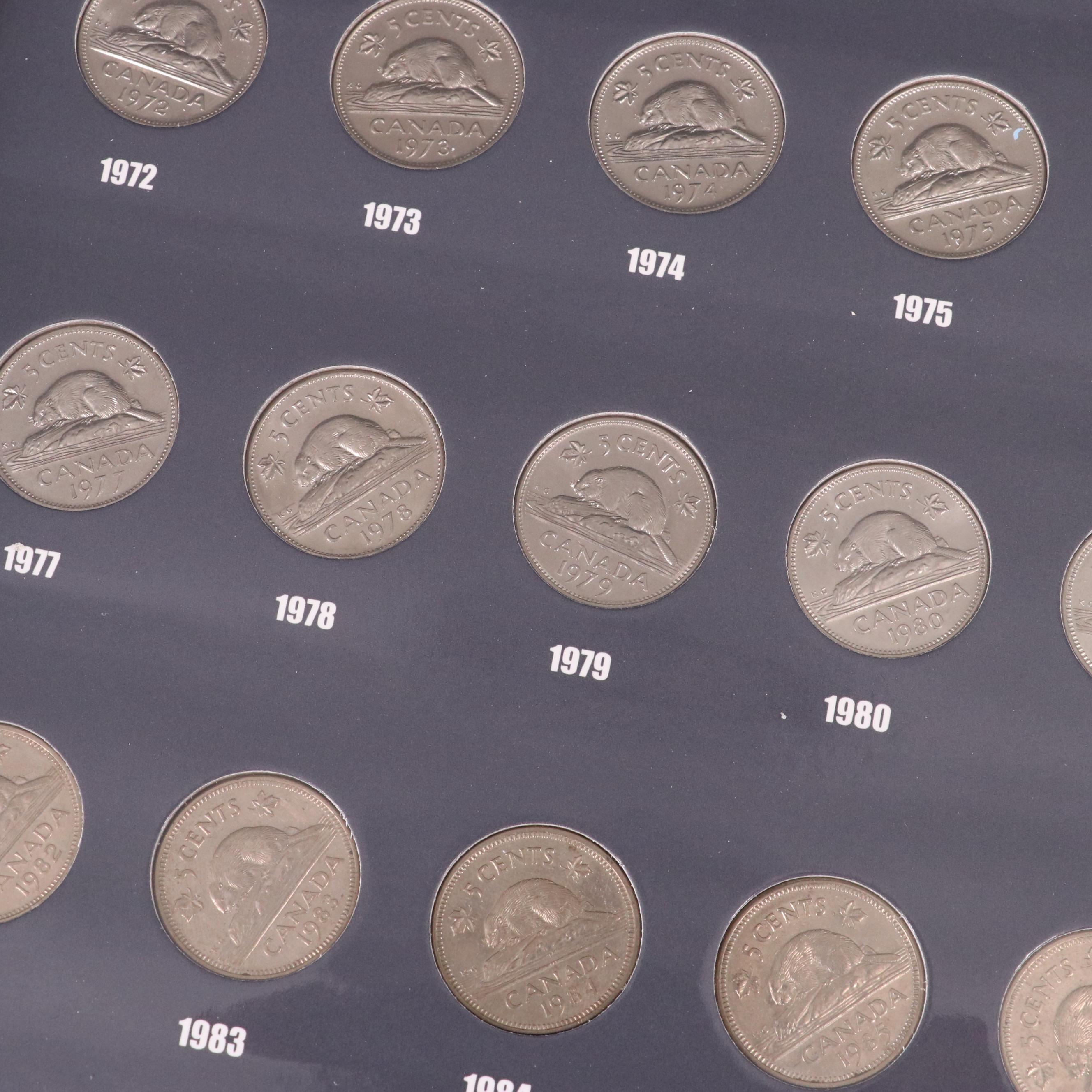 Canadian Coin Collection in Five Different Lighthouse Albums