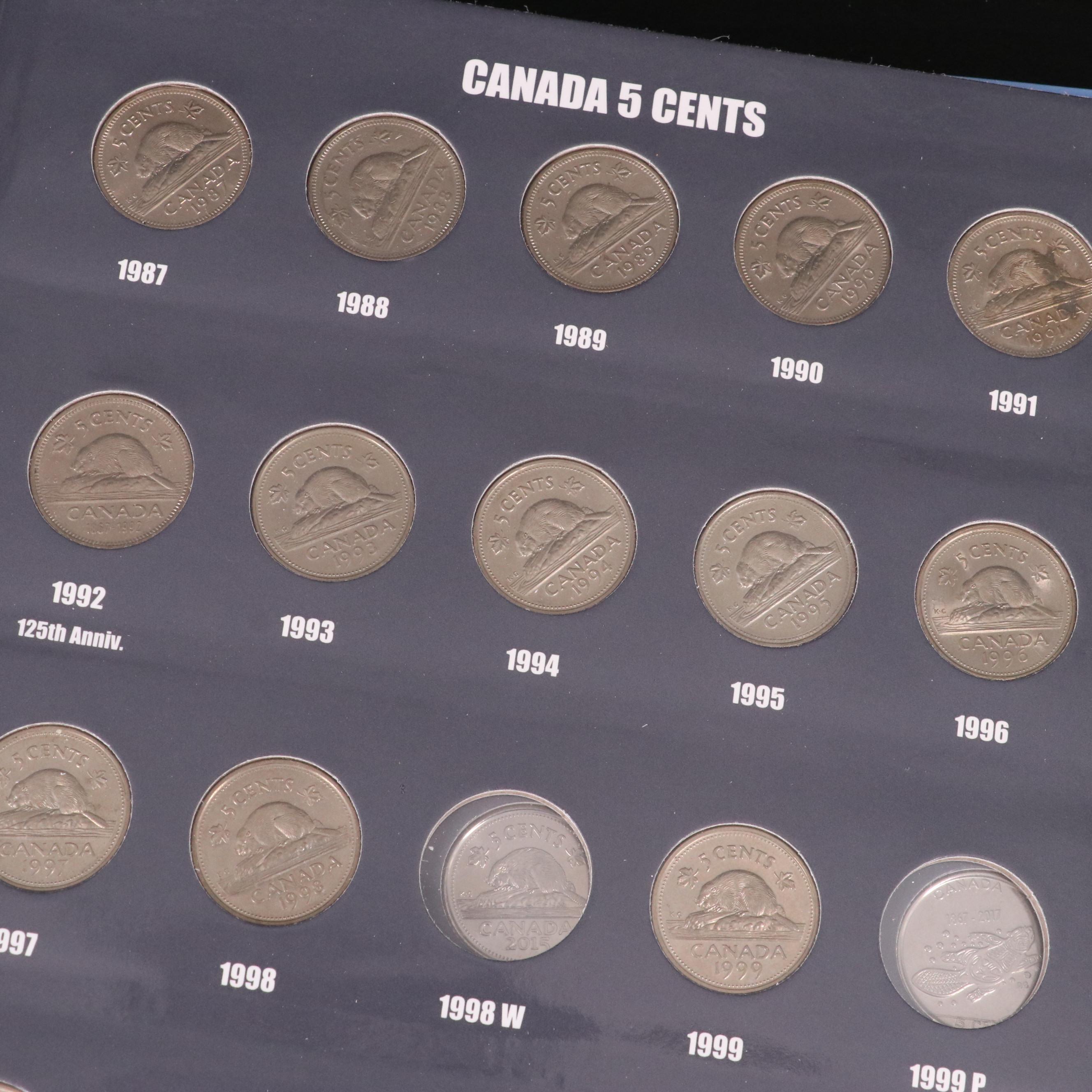 Canadian Coin Collection in Five Different Lighthouse Albums