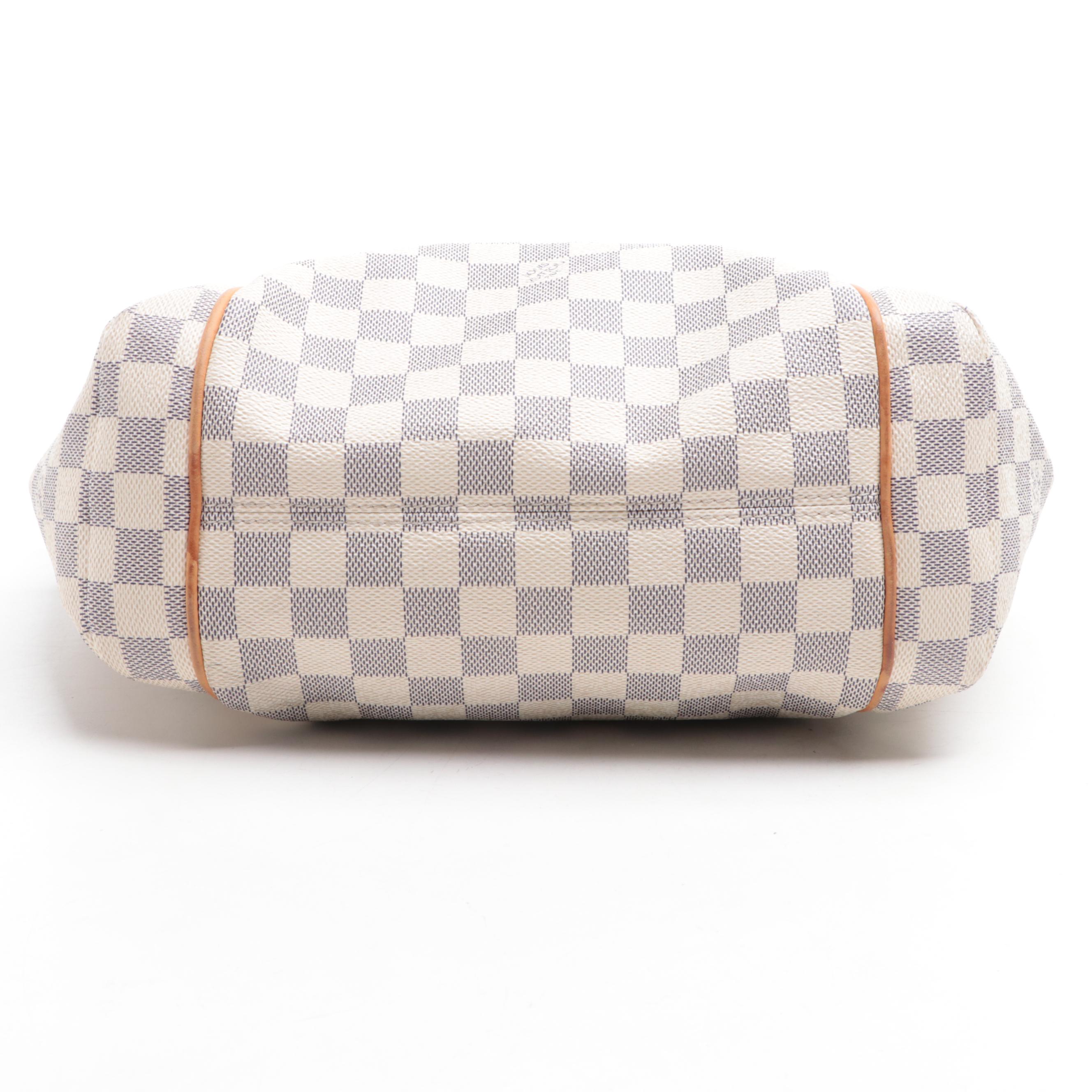 Louis Vuitton Totally PM Bag in Damier Azur Canvas and Vachetta Leather