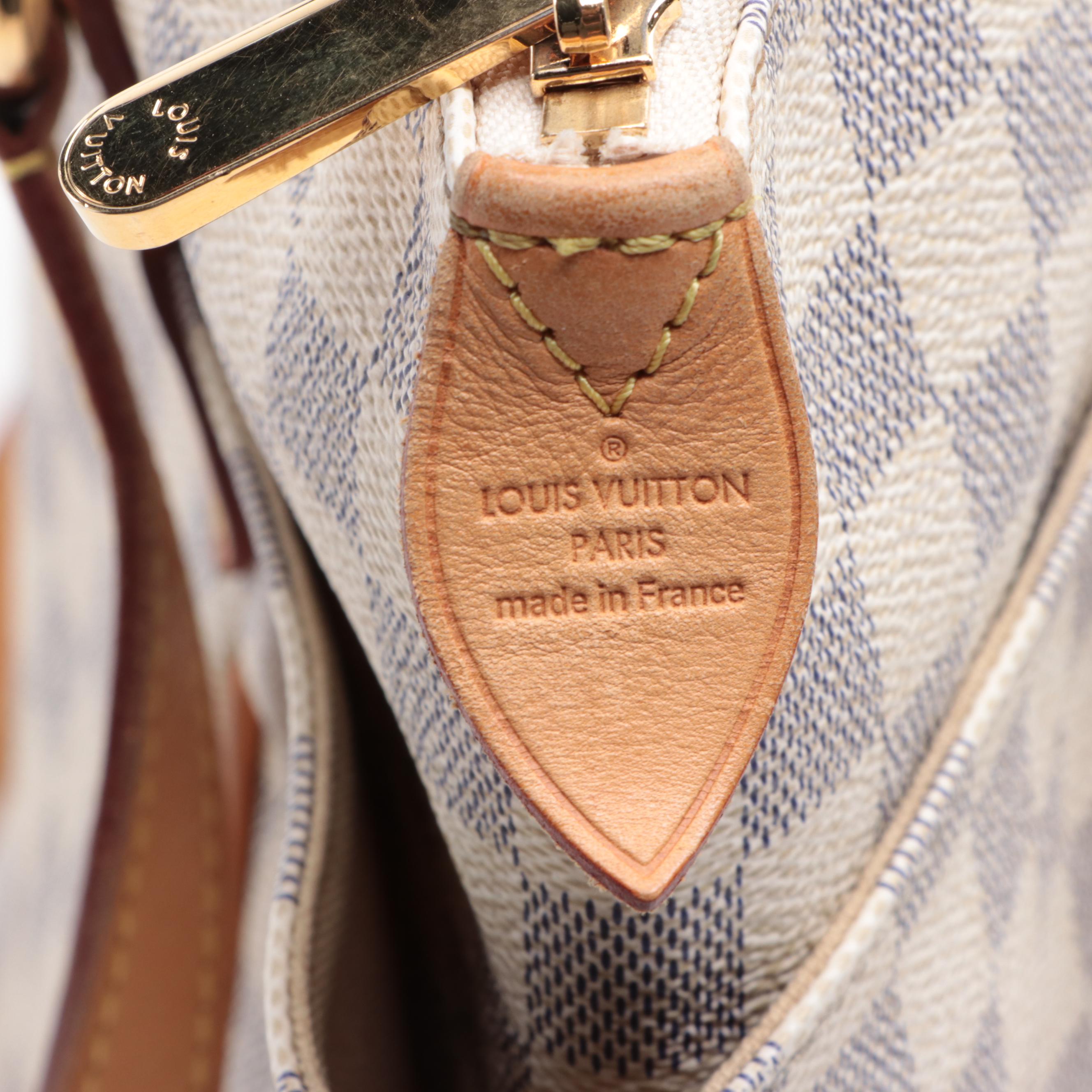 Louis Vuitton Totally PM Bag in Damier Azur Canvas and Vachetta Leather