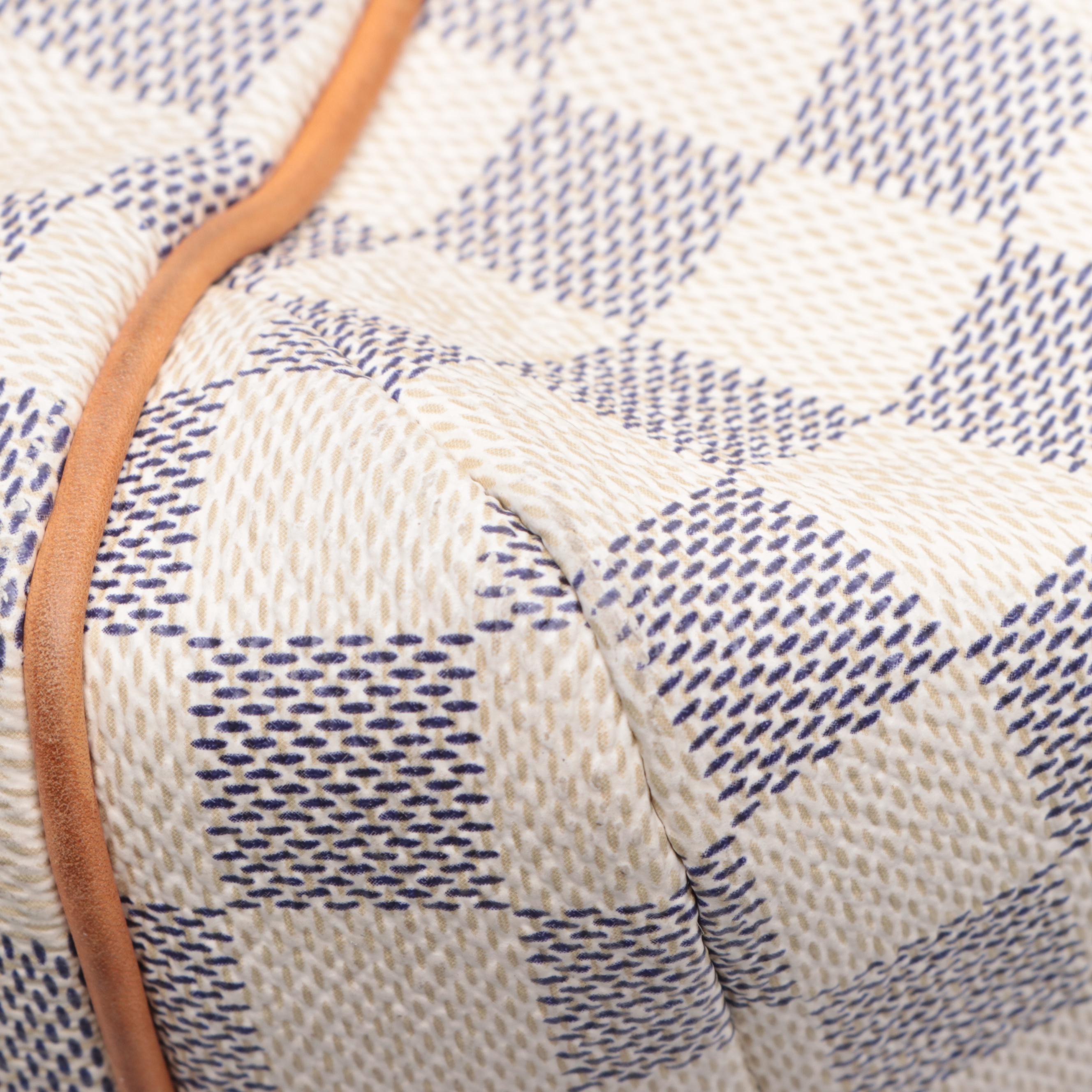 Louis Vuitton Totally PM Bag in Damier Azur Canvas and Vachetta Leather