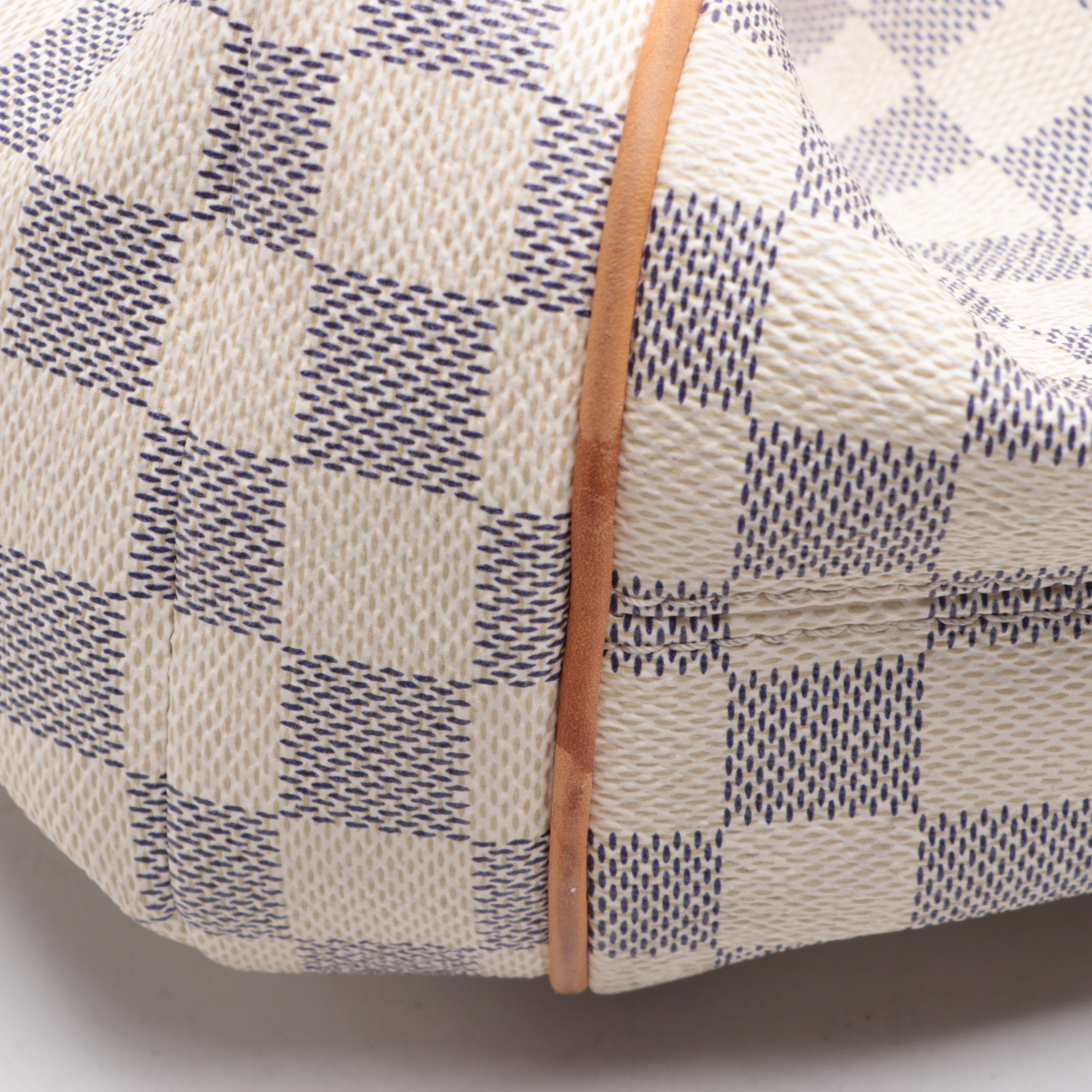 Louis Vuitton Totally PM Bag in Damier Azur Canvas and Vachetta Leather