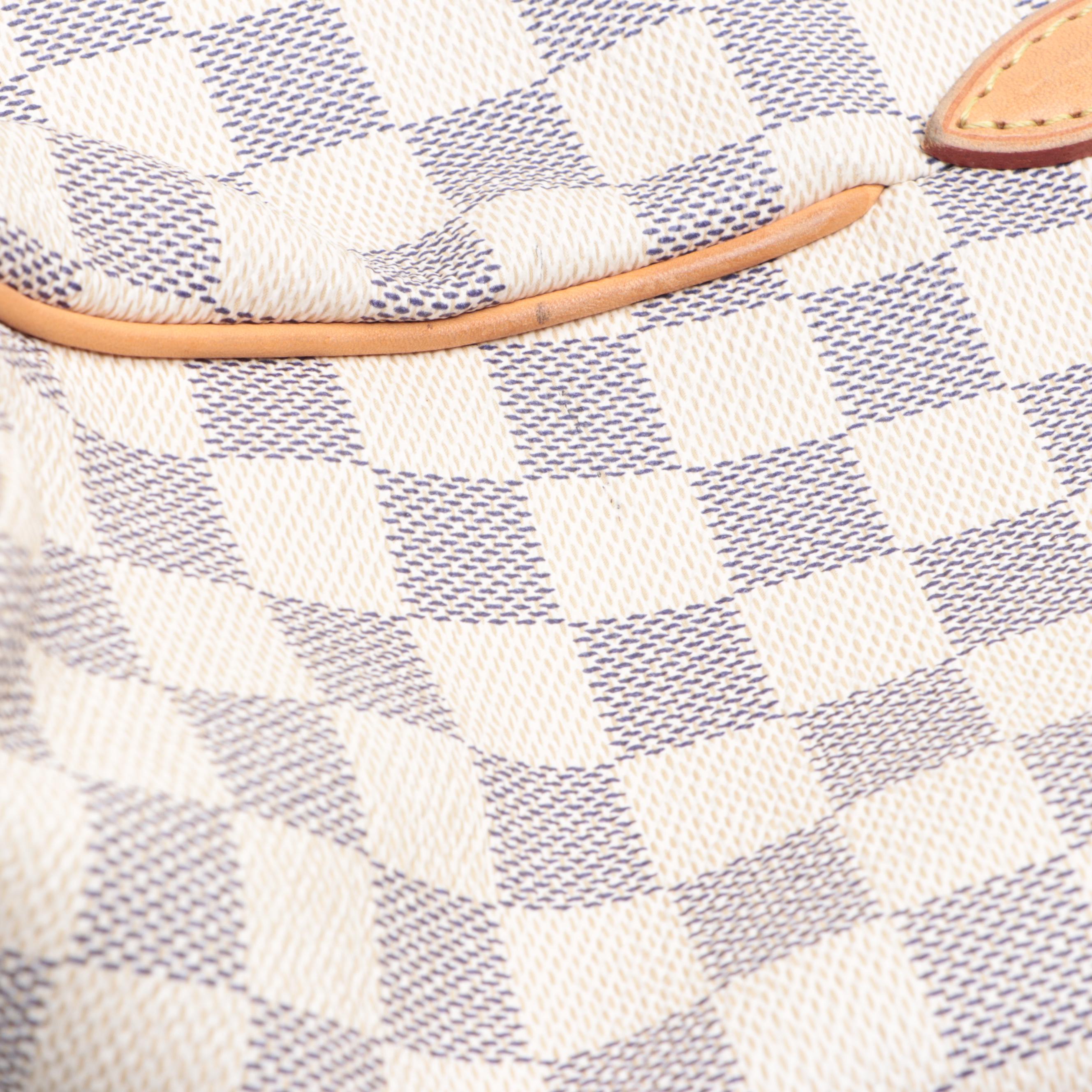 Louis Vuitton Totally PM Bag in Damier Azur Canvas and Vachetta Leather