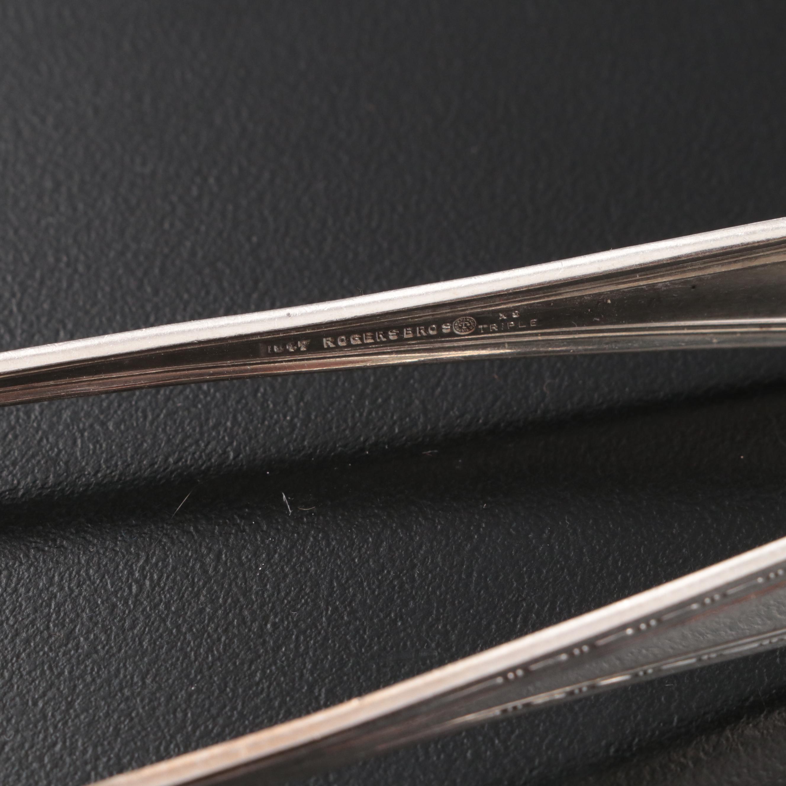 Christofle Silver Plate Skewer with Silver Plate Serving Utensil Collection