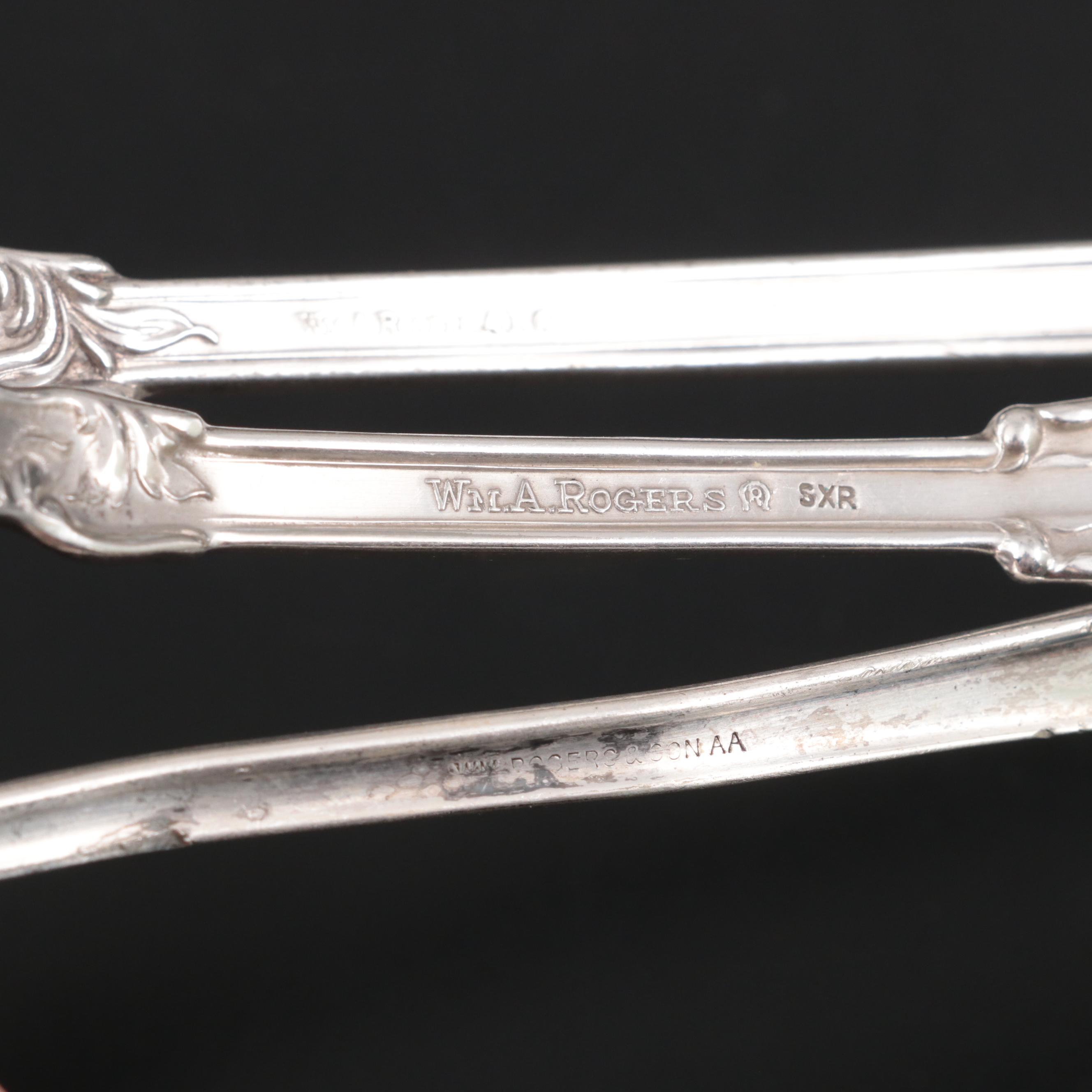 Christofle Silver Plate Skewer with Silver Plate Serving Utensil Collection