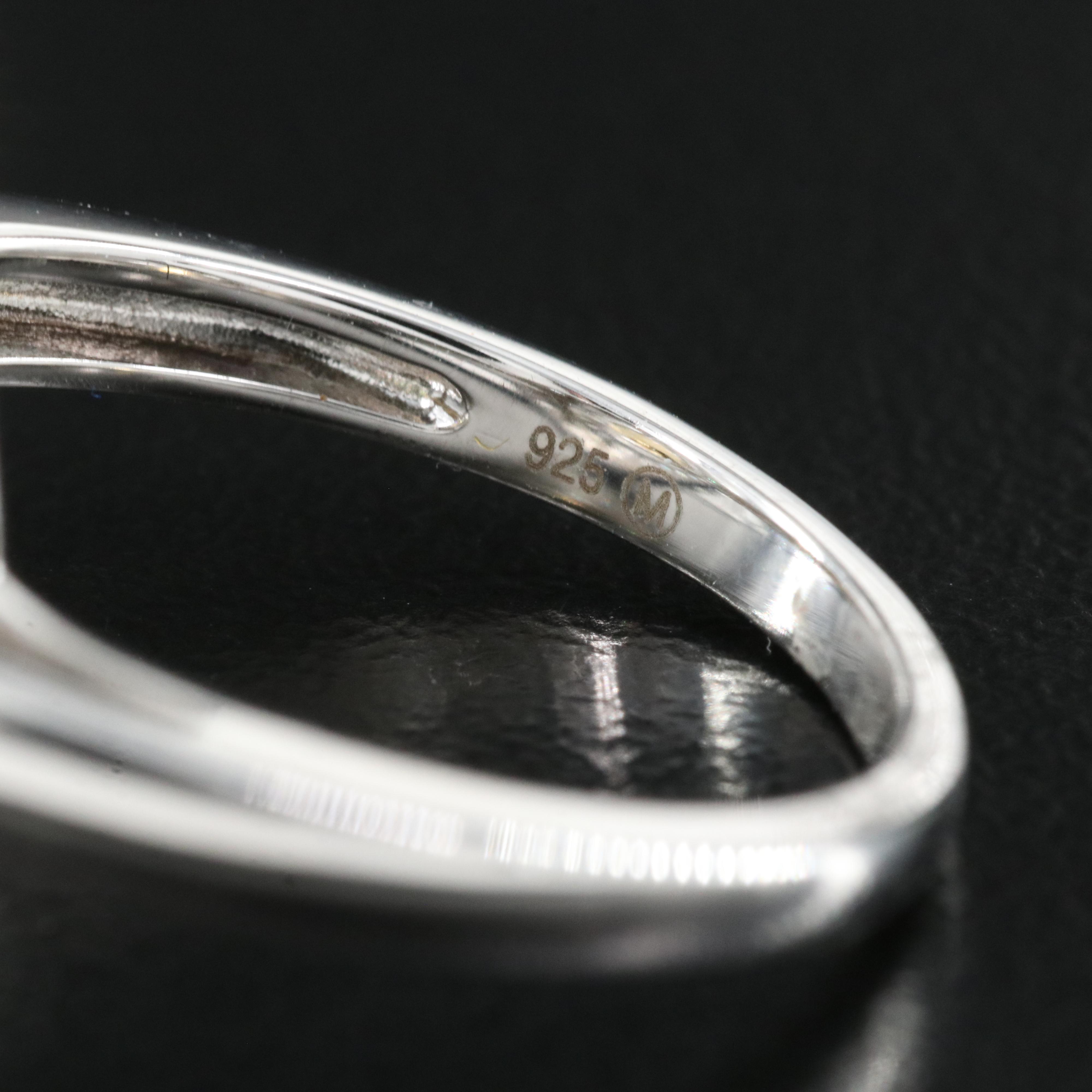 Sterling Citrine and White Sapphire Ring