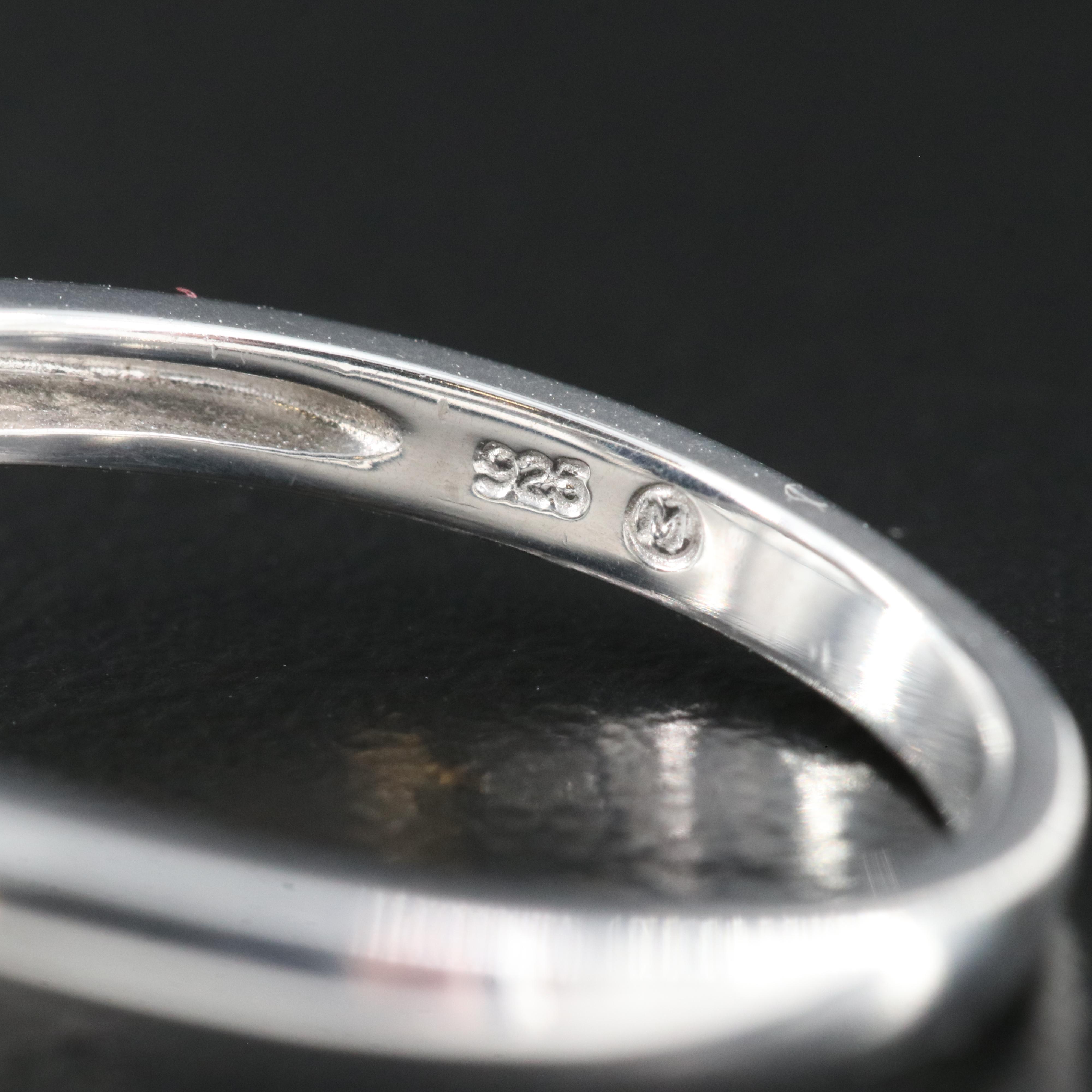 Sterling Faux Black Onyx Pyramid Ring