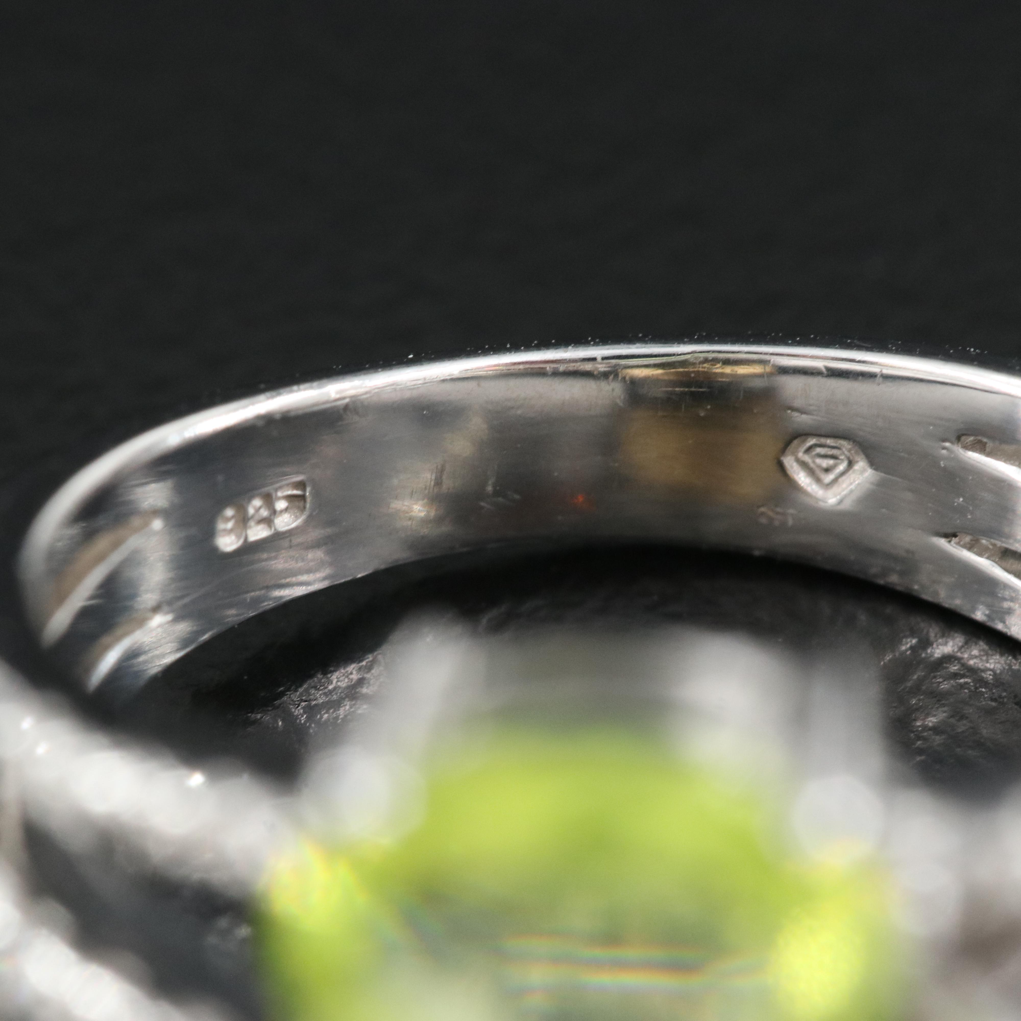 Sterling Ring Including Smoky Quartz, Citrine and Diamond