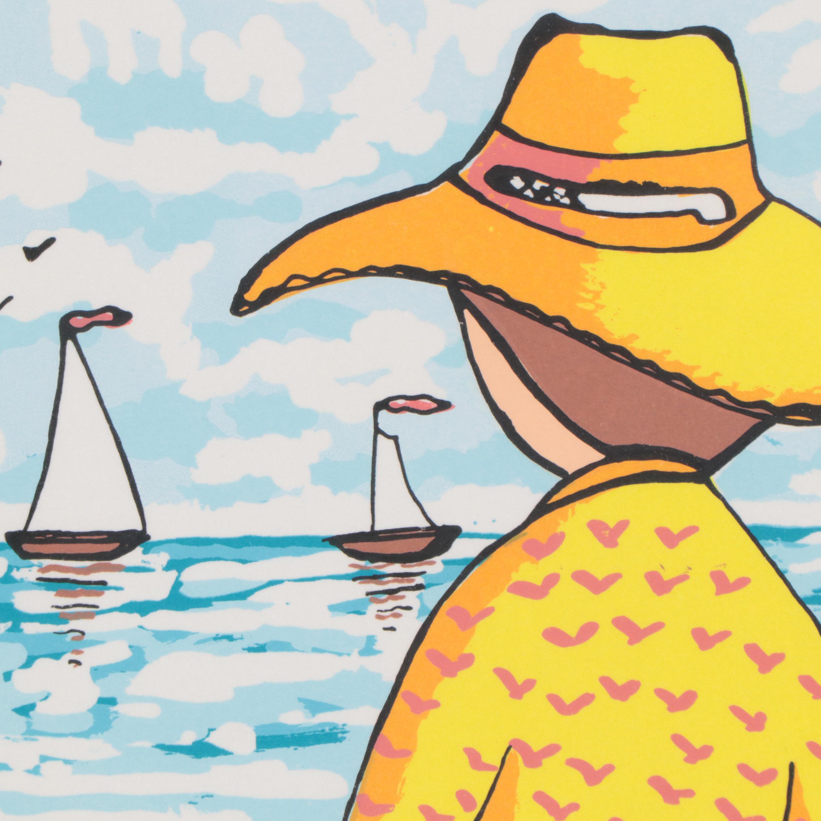 Van Peterson Serigraph "Beach View"