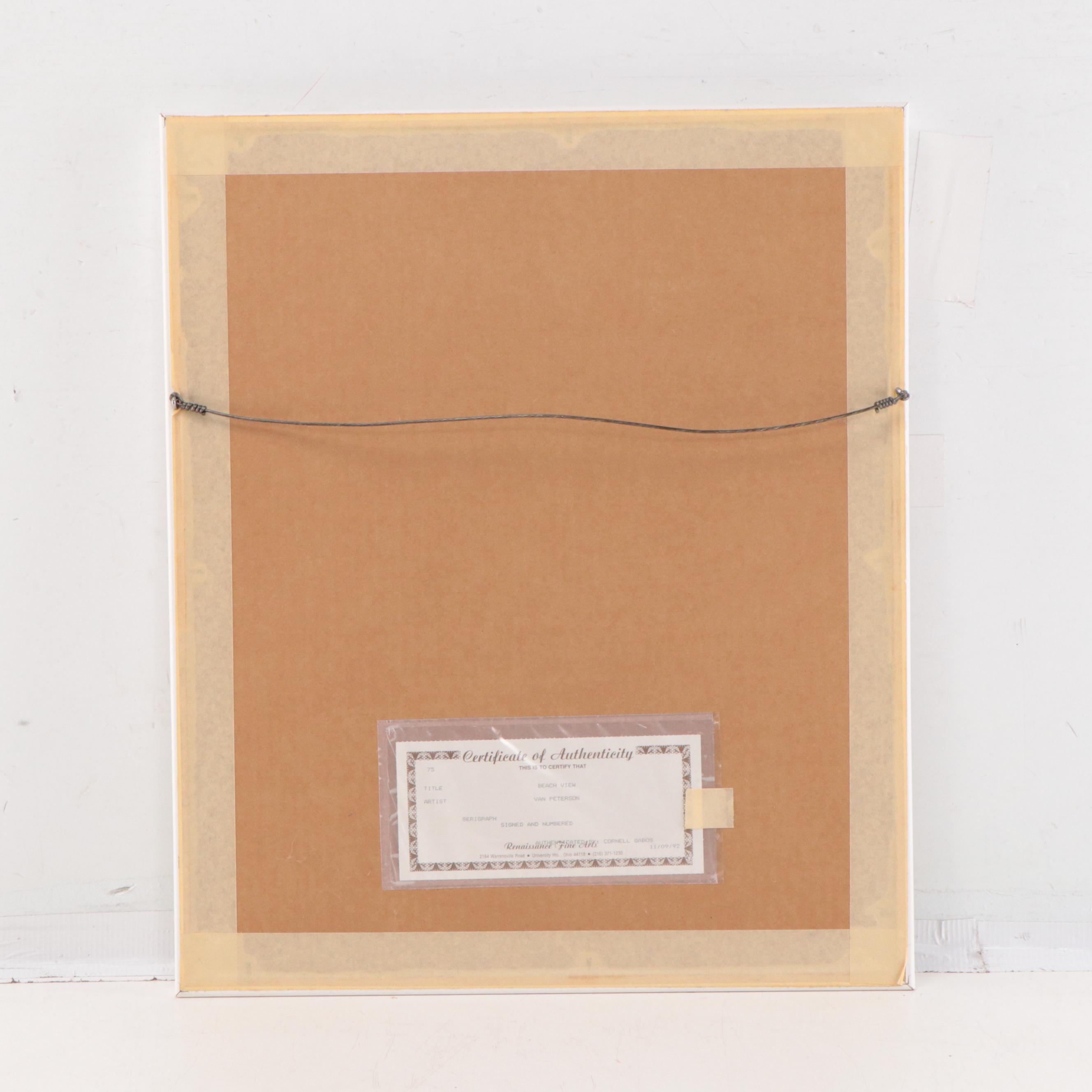 Van Peterson Serigraph "Beach View"