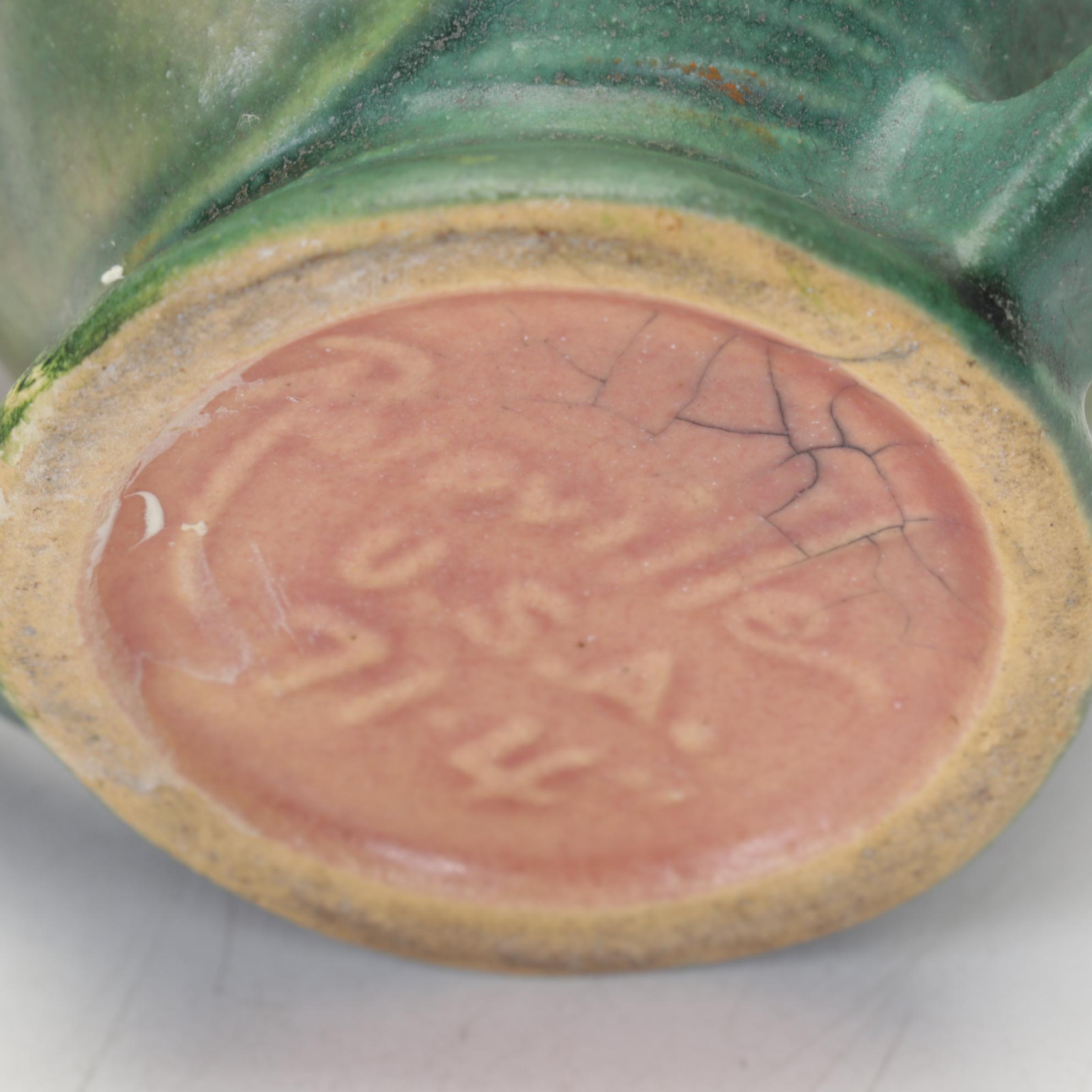 Roseville Dogwood and Waterlily Vases with Hull Pottery Vase