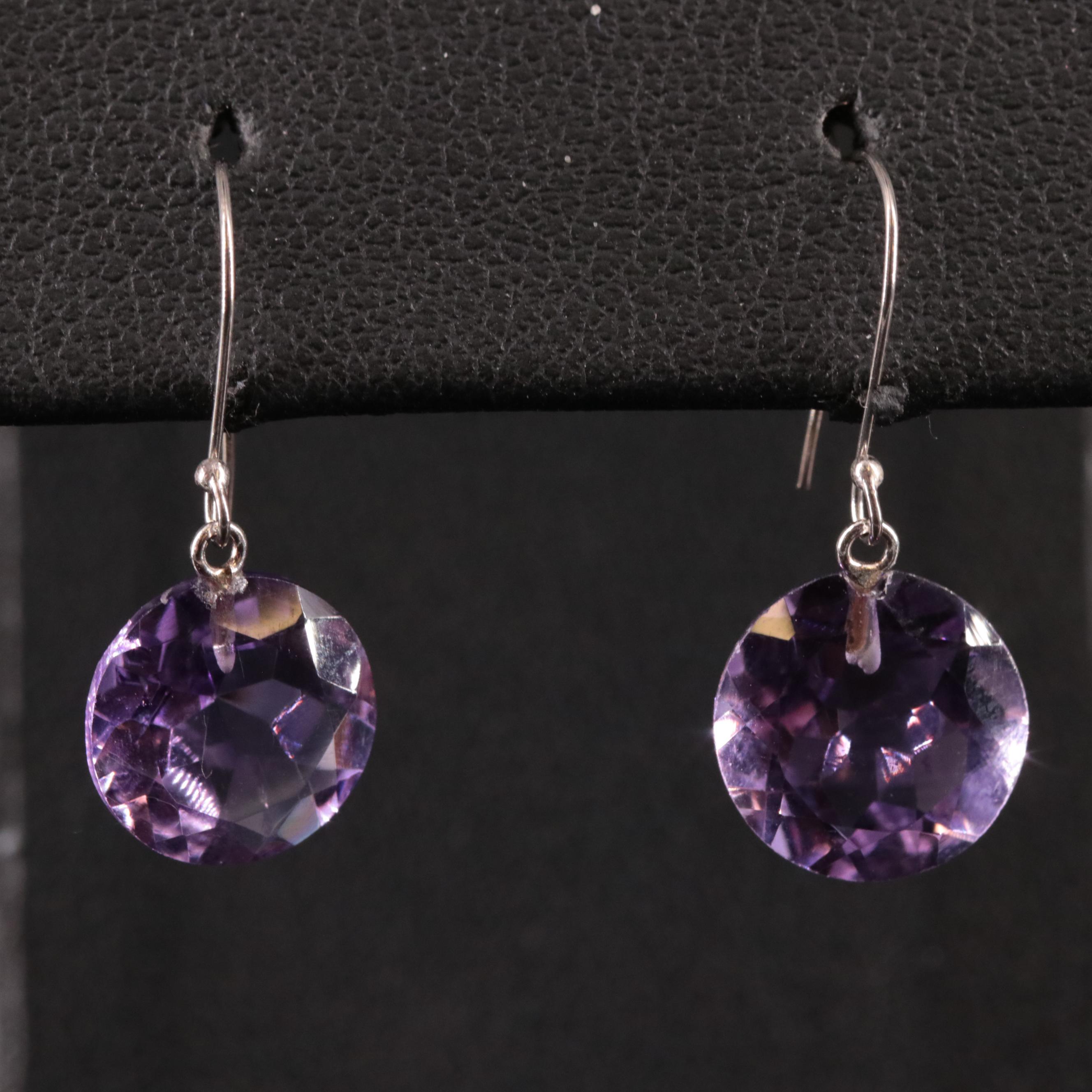 14K Amethys Drop Earrings