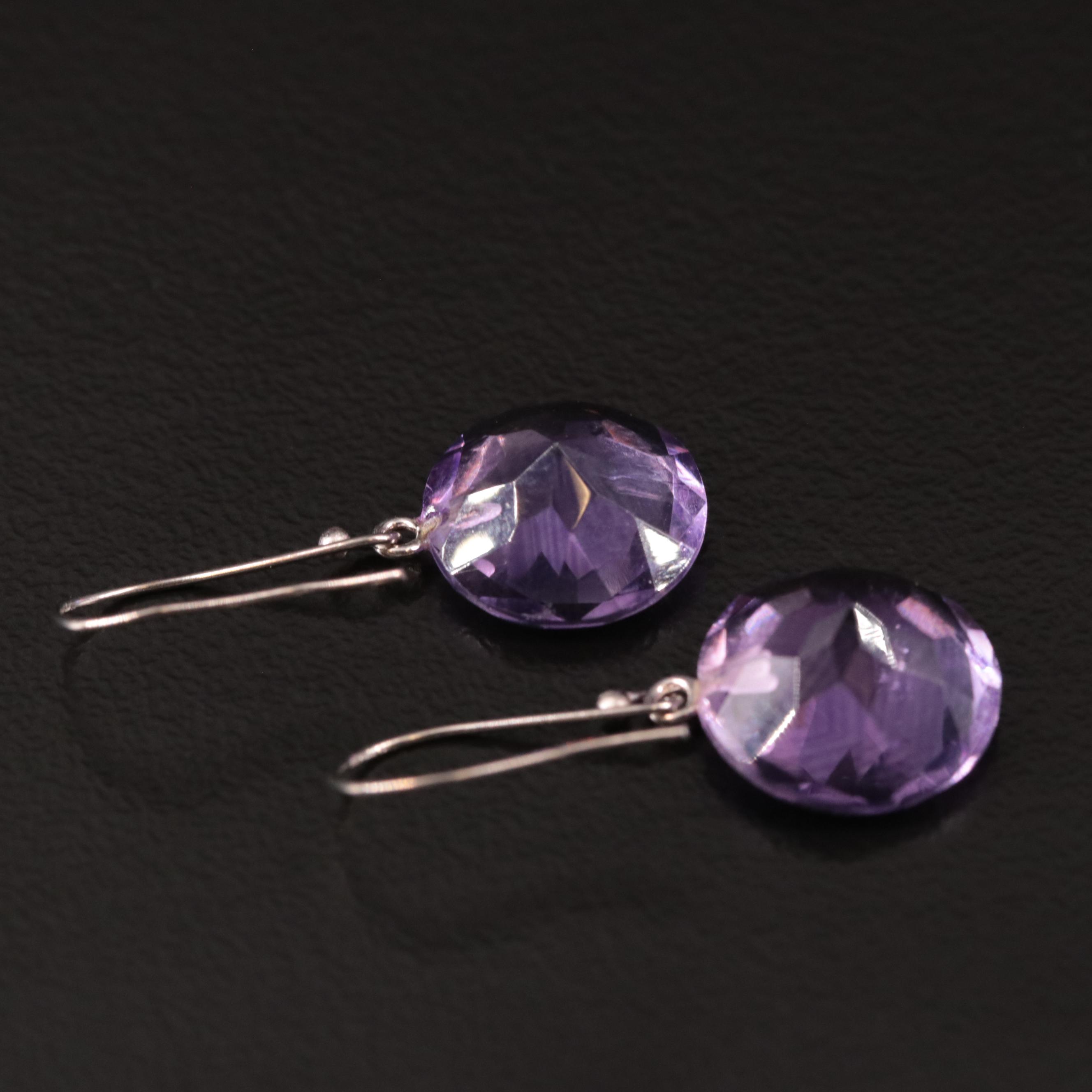 14K Amethys Drop Earrings
