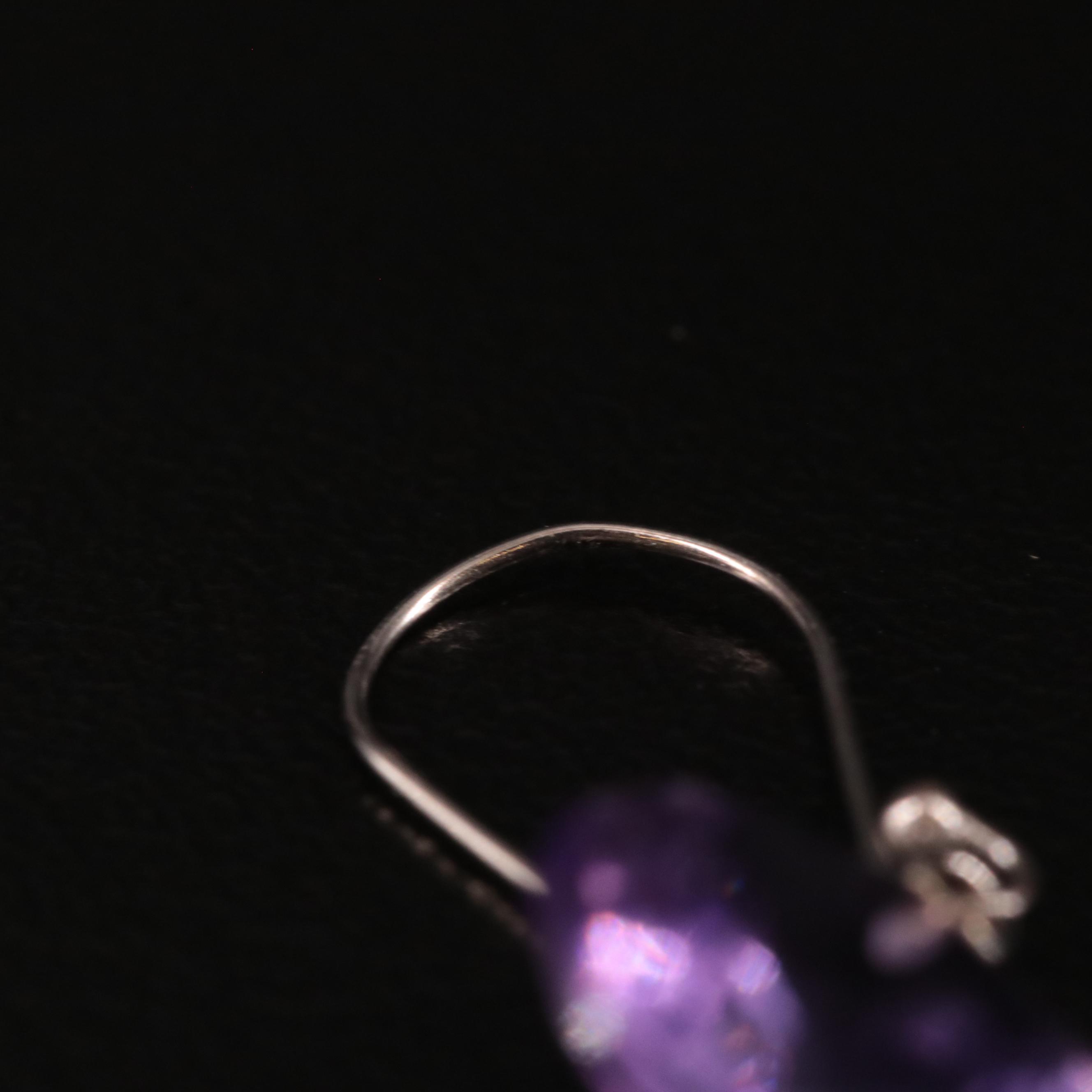 14K Amethys Drop Earrings