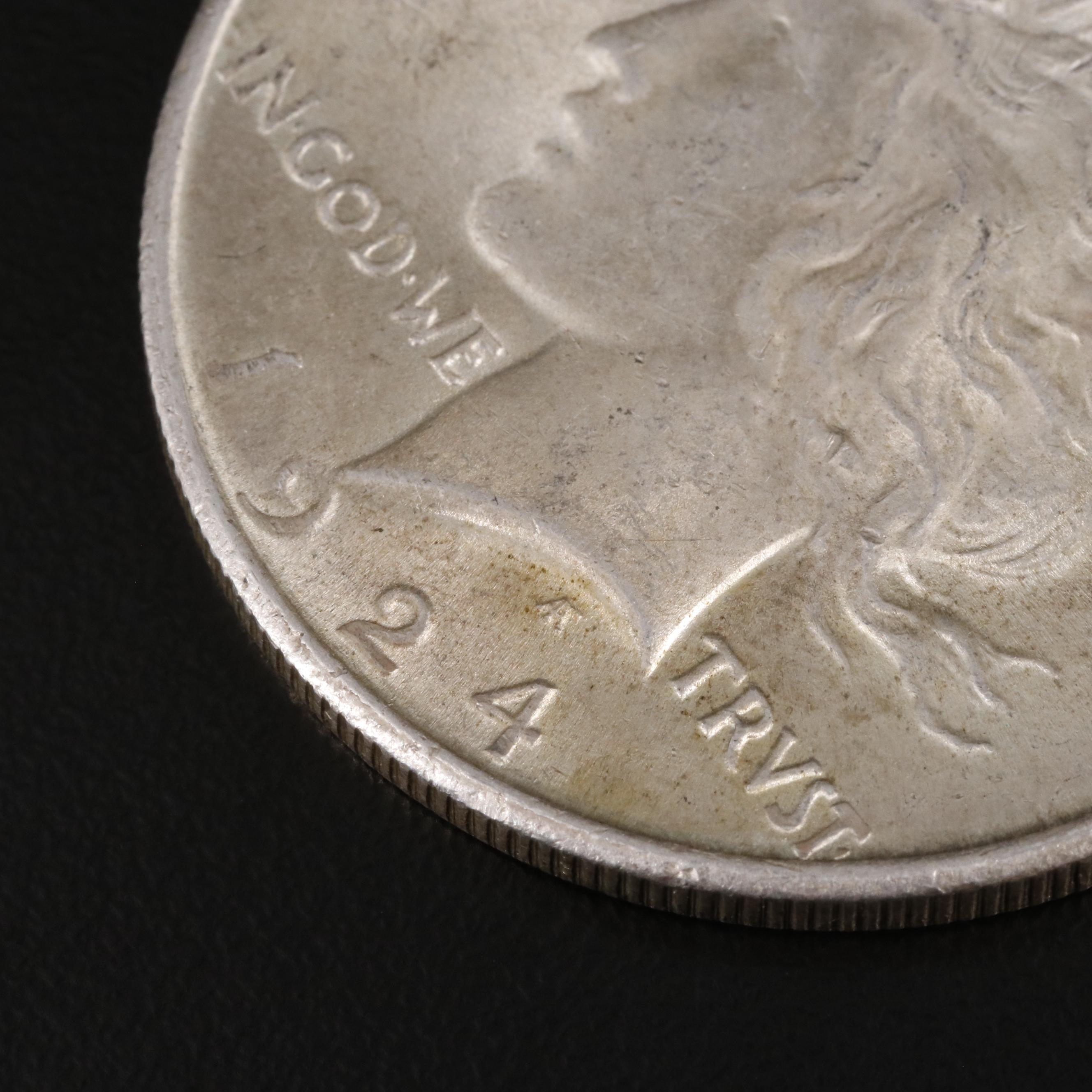 1924 Peace Silver Dollar