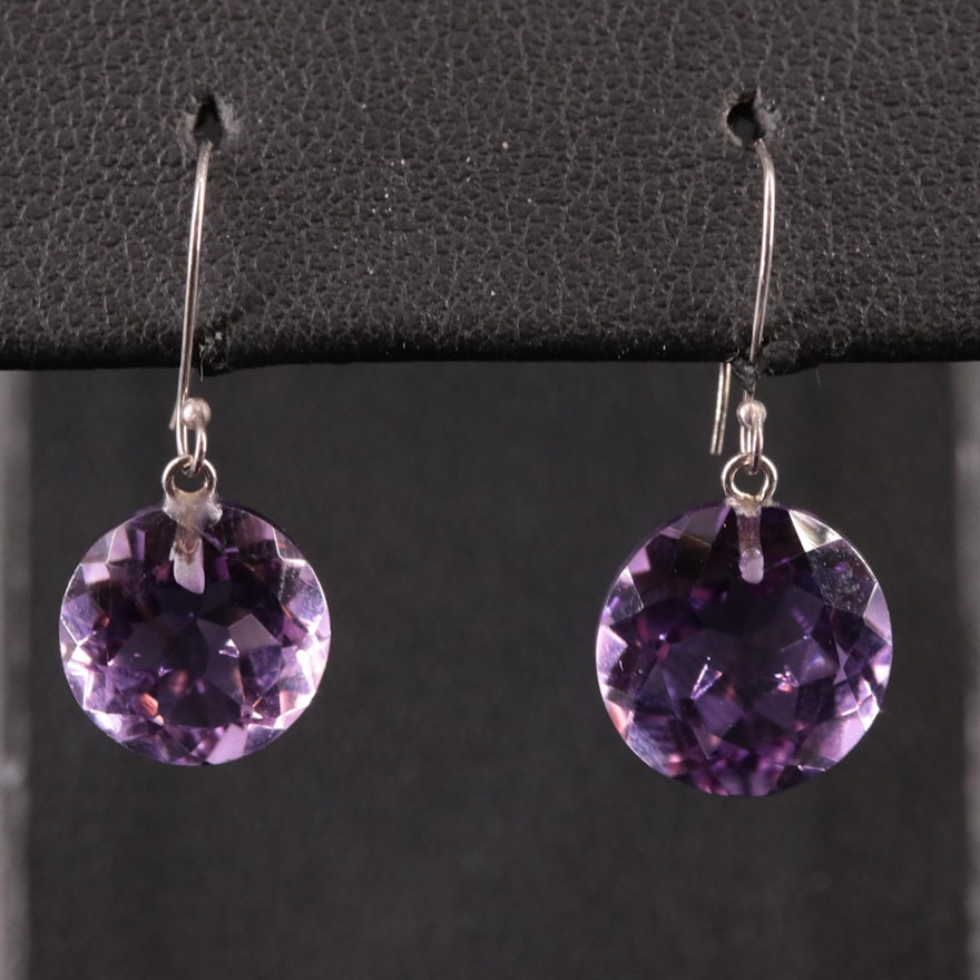 14K Amethyst Drop Earrings