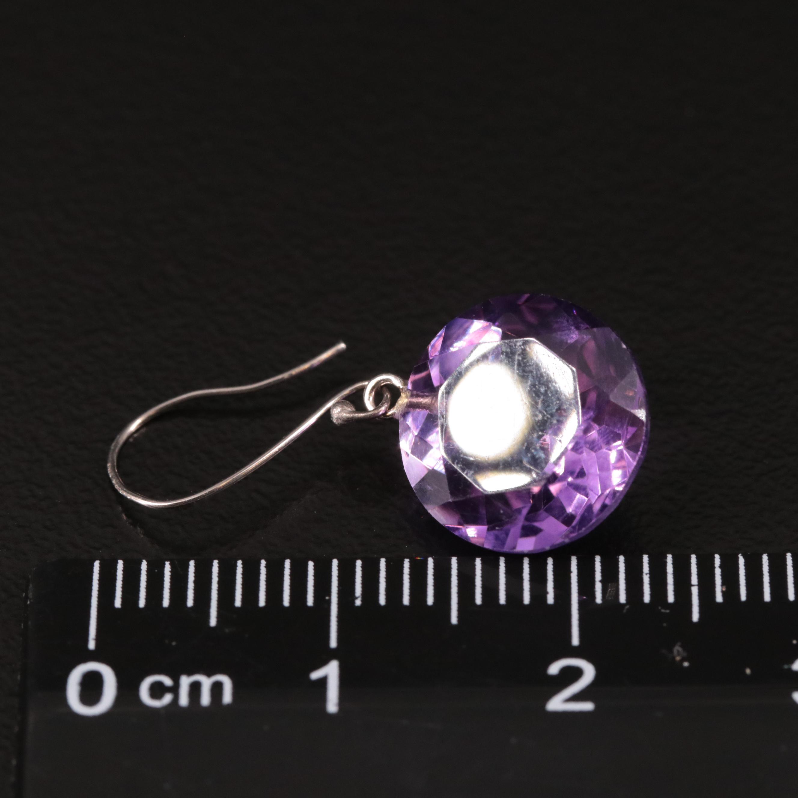 14K Amethyst Drop Earrings