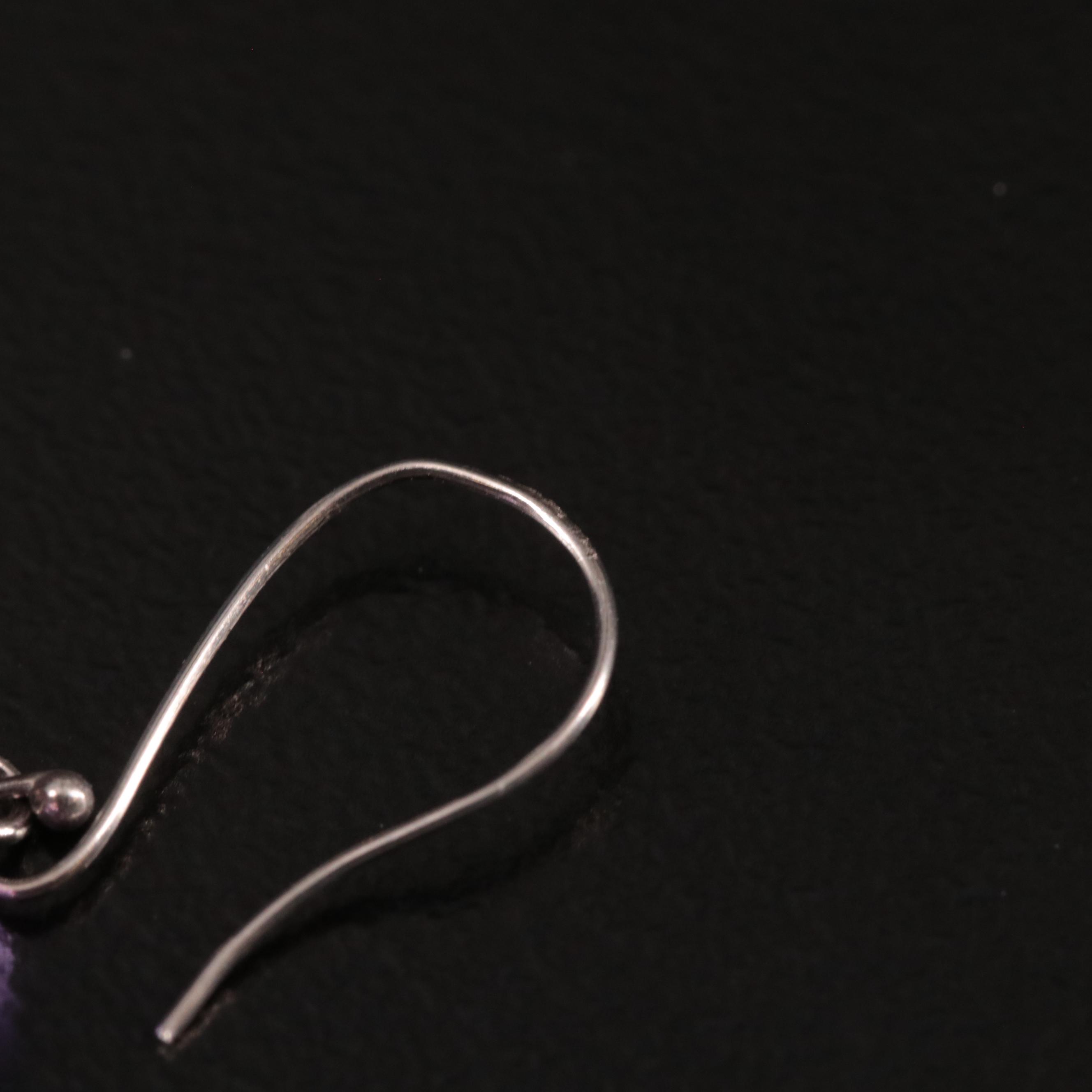 14K Amethyst Drop Earrings