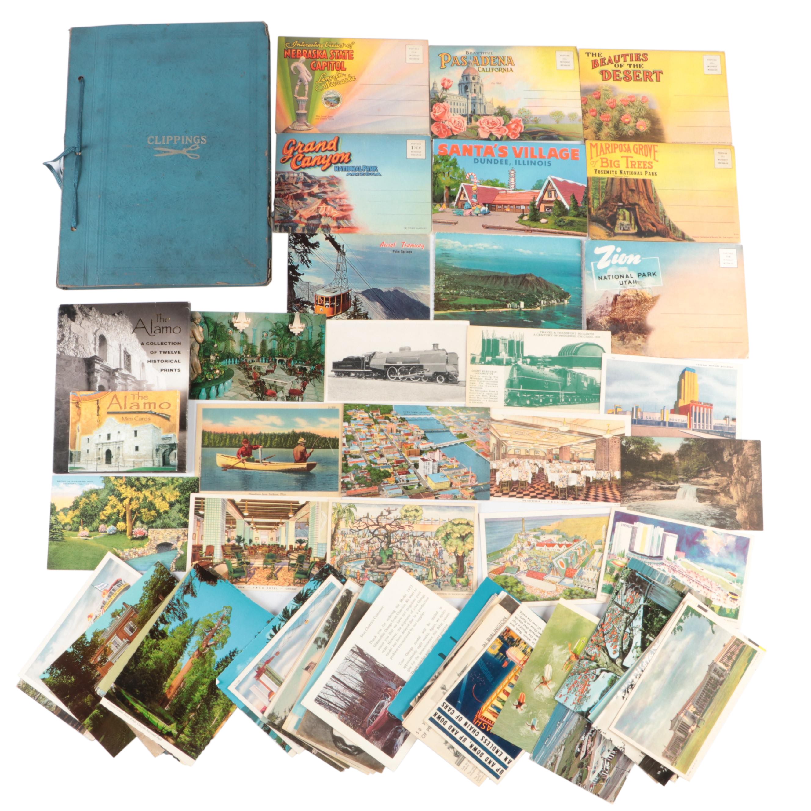 United States National Landmark Postcards and Wedding Scrapbook