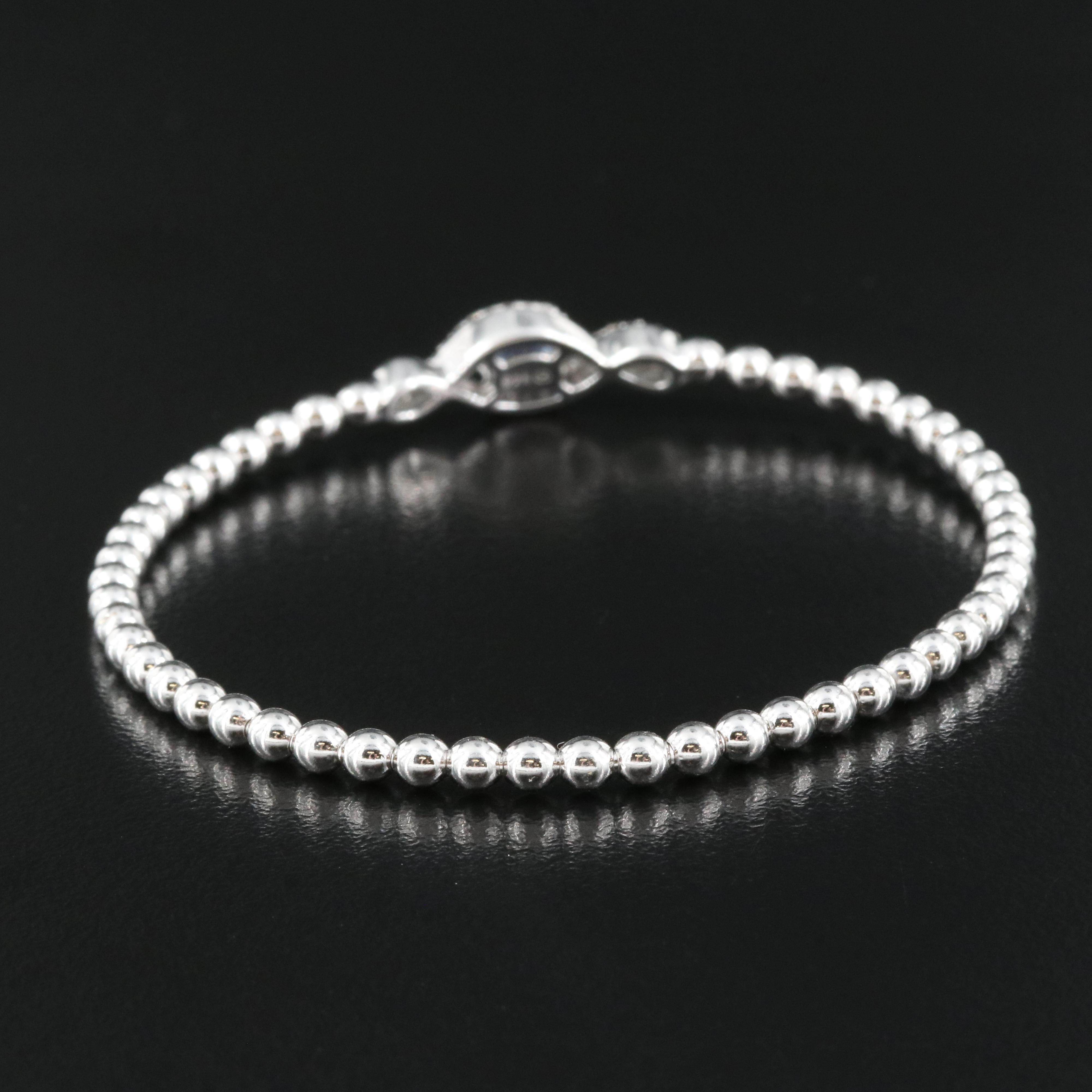 Sterling Sapphire and White Sapphire Bracelet
