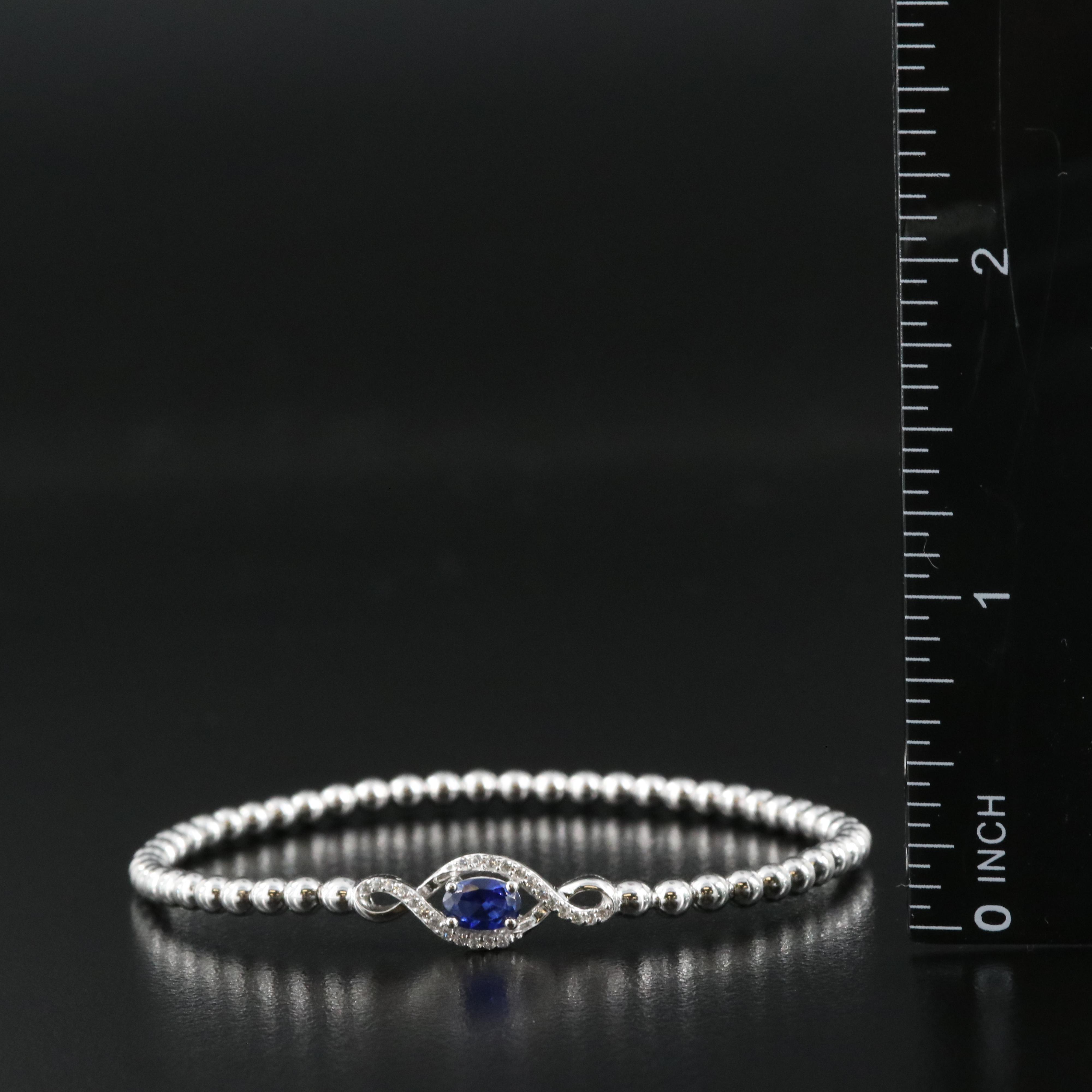 Sterling Sapphire and White Sapphire Bracelet