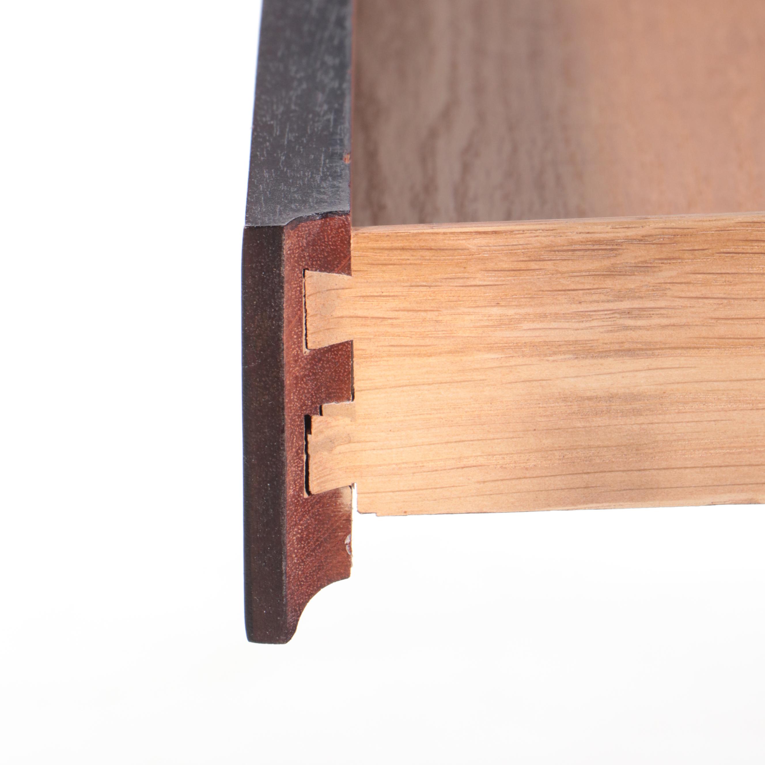 Pair of Barbara Barry for Baker Furniture Mahogany Two-Tier Nightstands