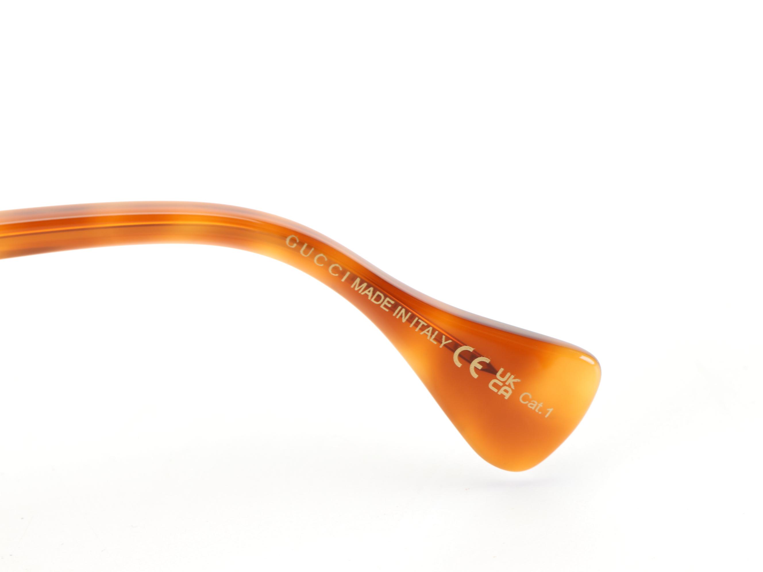 Gucci GG1178S Havana/Orange Sunglasses with Case