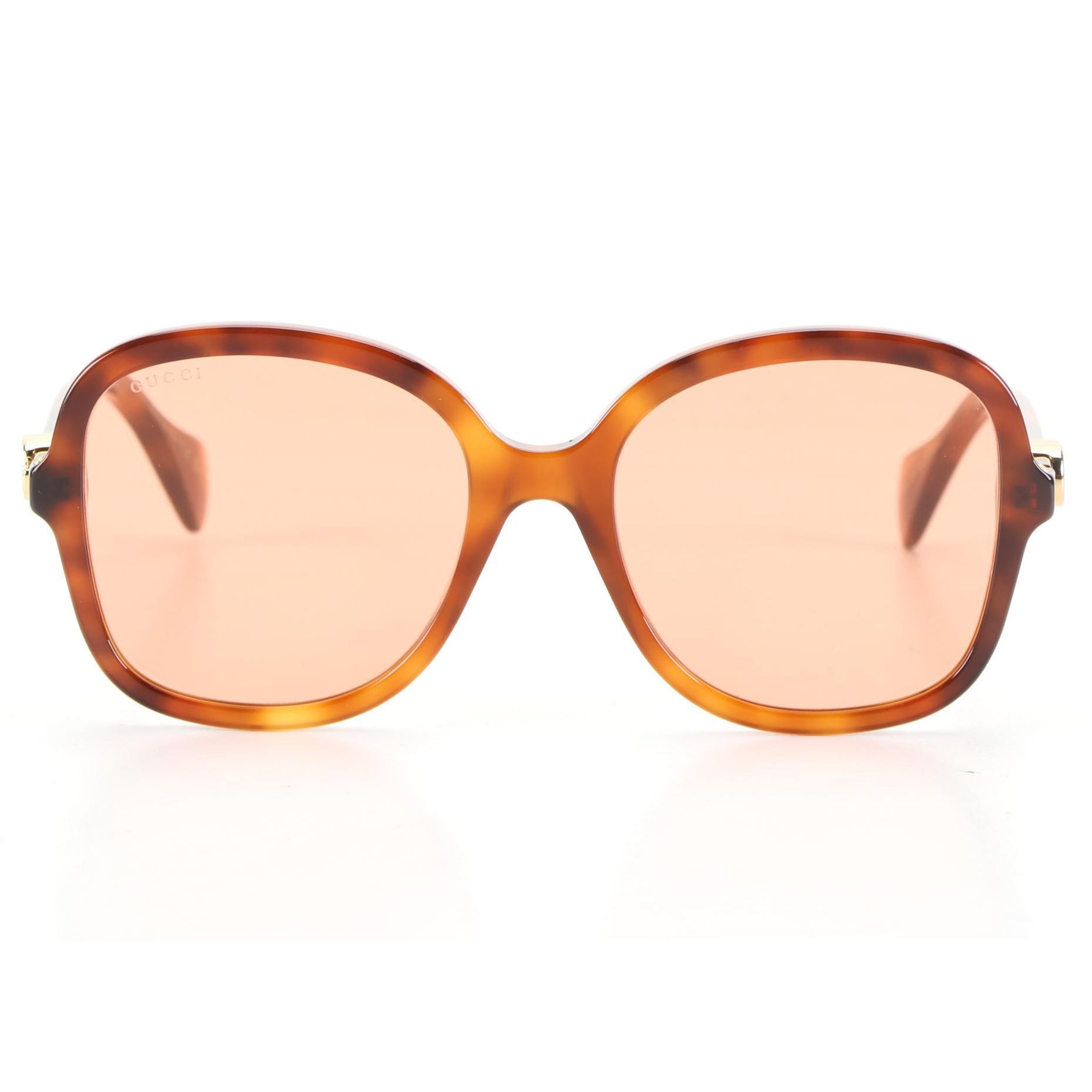 Gucci GG1178S Havana/Orange Sunglasses with Case