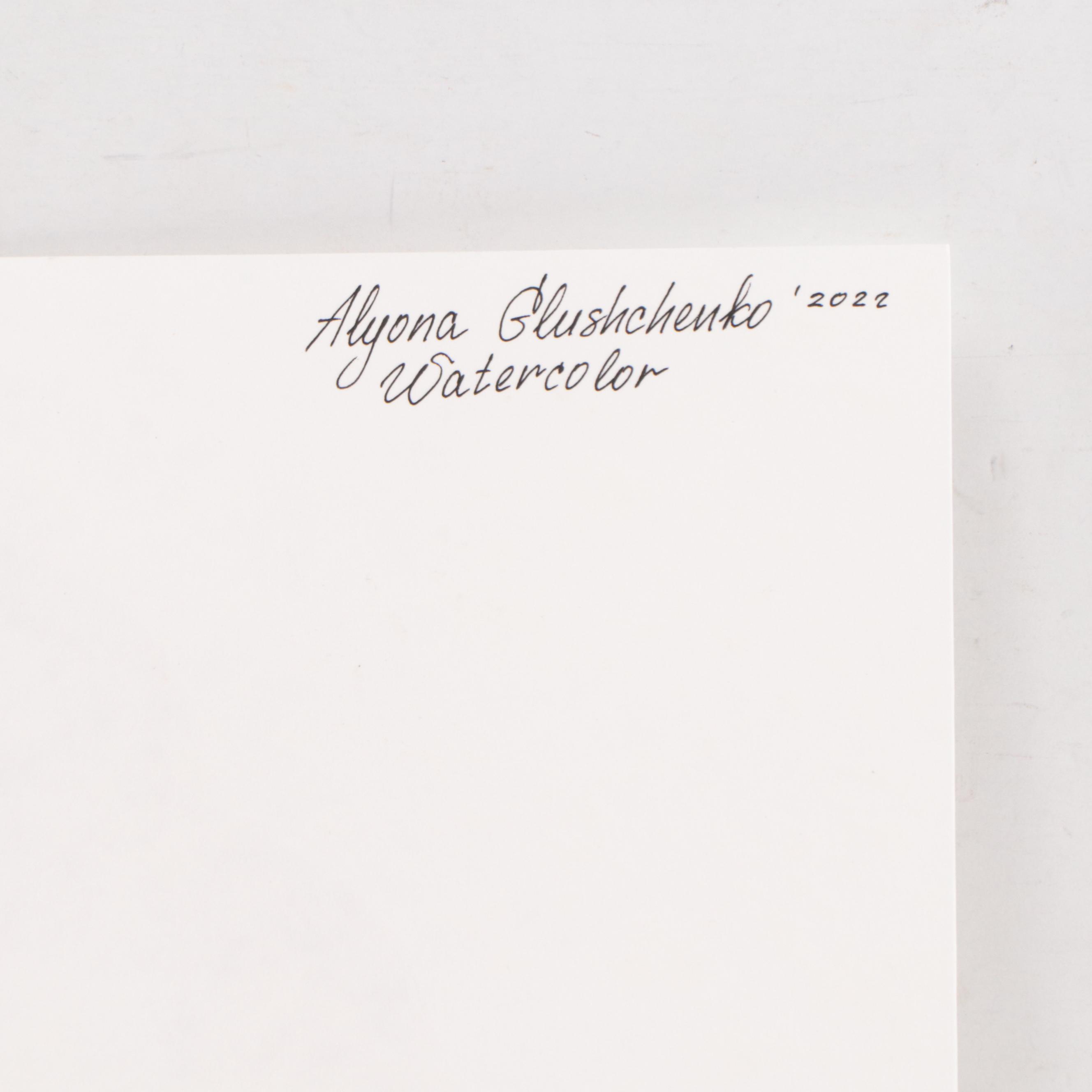 Alyona Glushchenko Figural Watercolor Painting, 2022