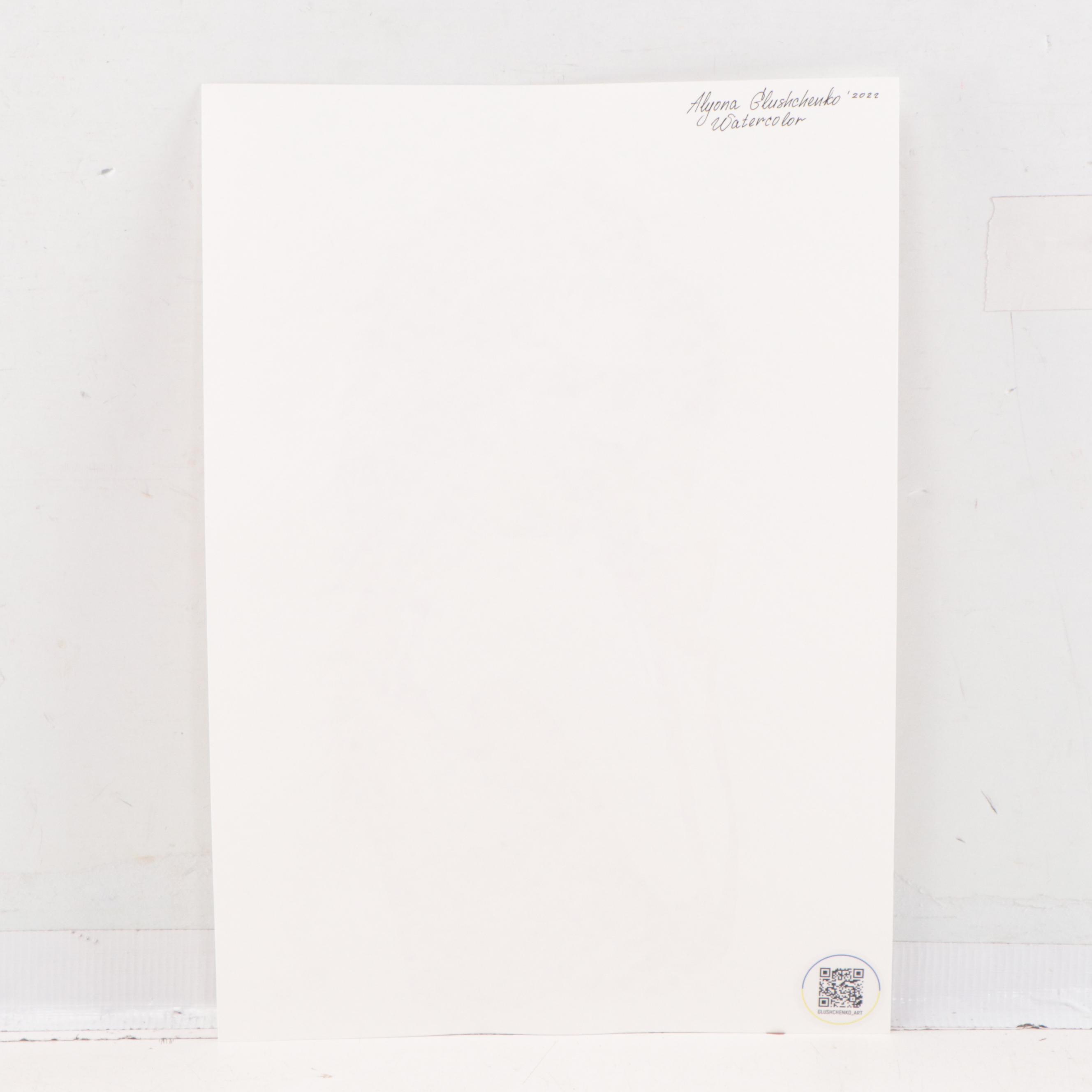 Alyona Glushchenko Figural Watercolor Painting, 2022