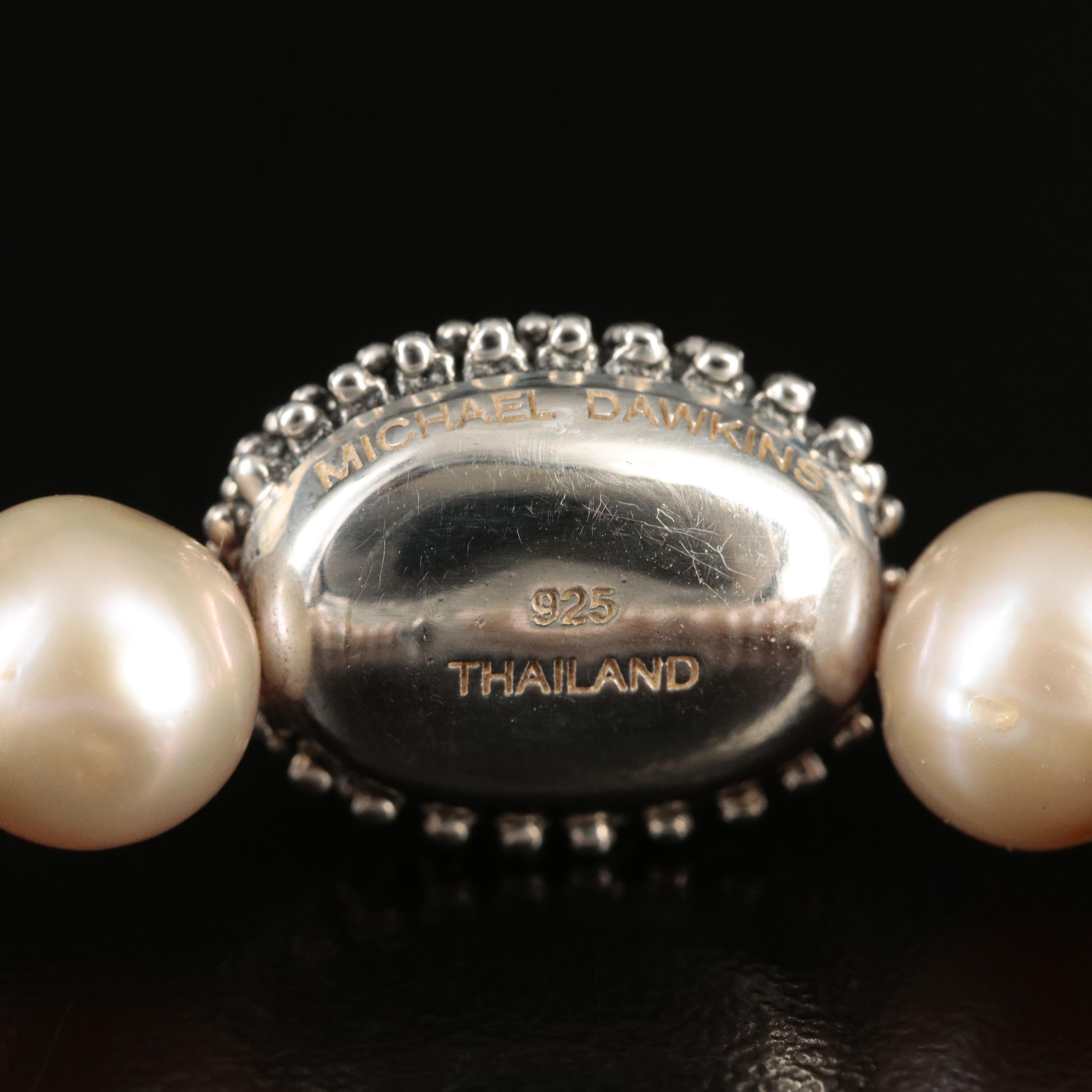 Michael Dawkins Sterling Pearl Bracelet
