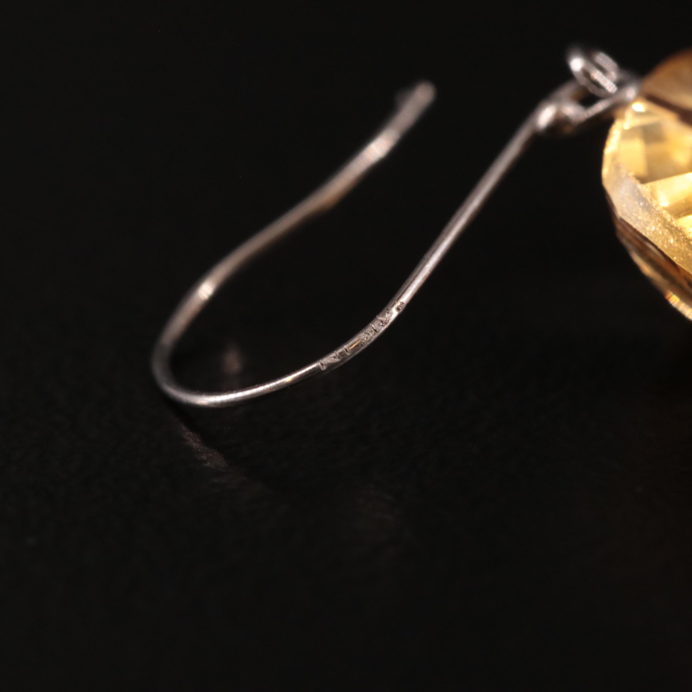 14K Citrine Drop Earrings