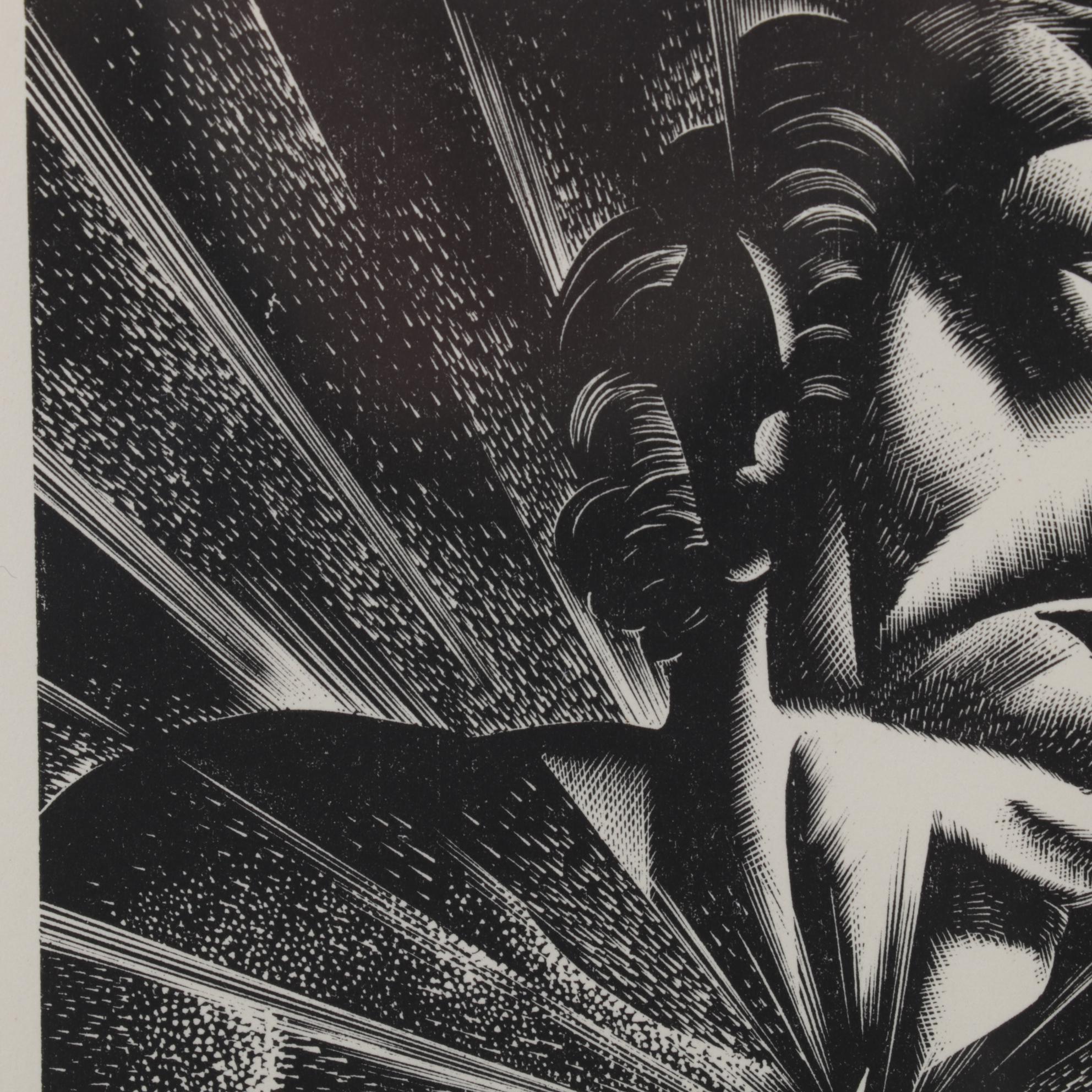Lynd Ward Art Deco Woodcut From "Wild Pilgrimage," 1932