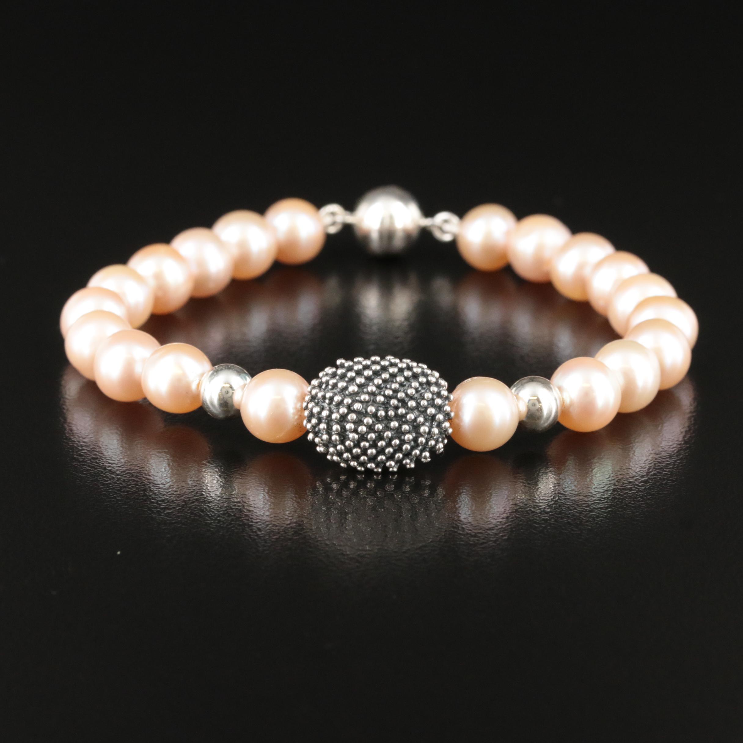 Michael Dawkins Sterling Pearl Bracelet