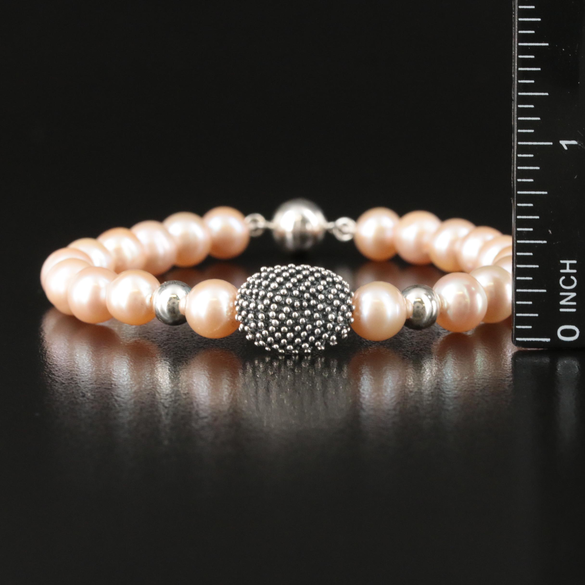 Michael Dawkins Sterling Pearl Bracelet