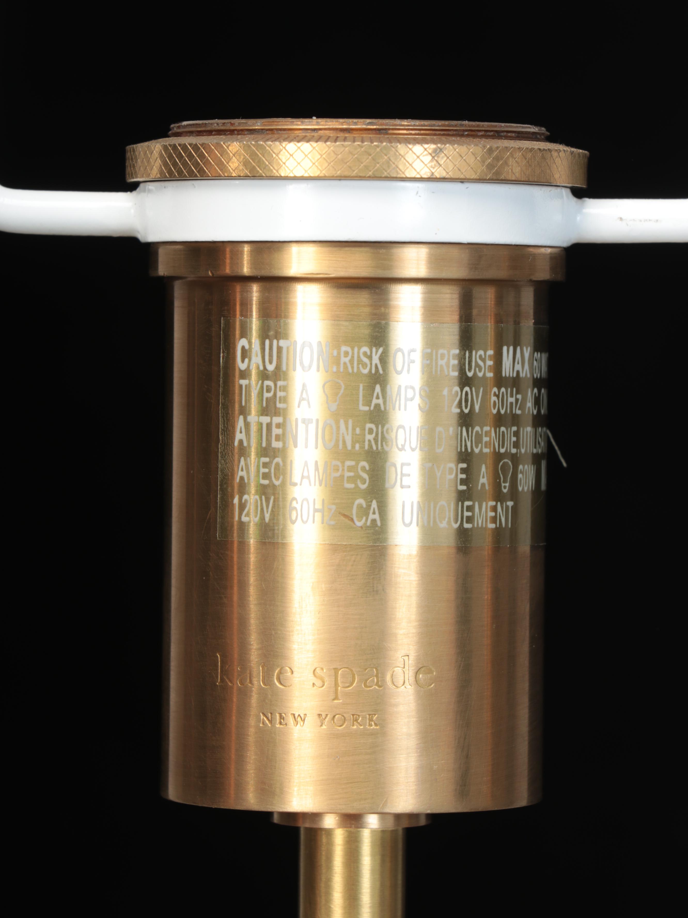 Pair of Contemporary Kate Spade Ceramic Table Lamps