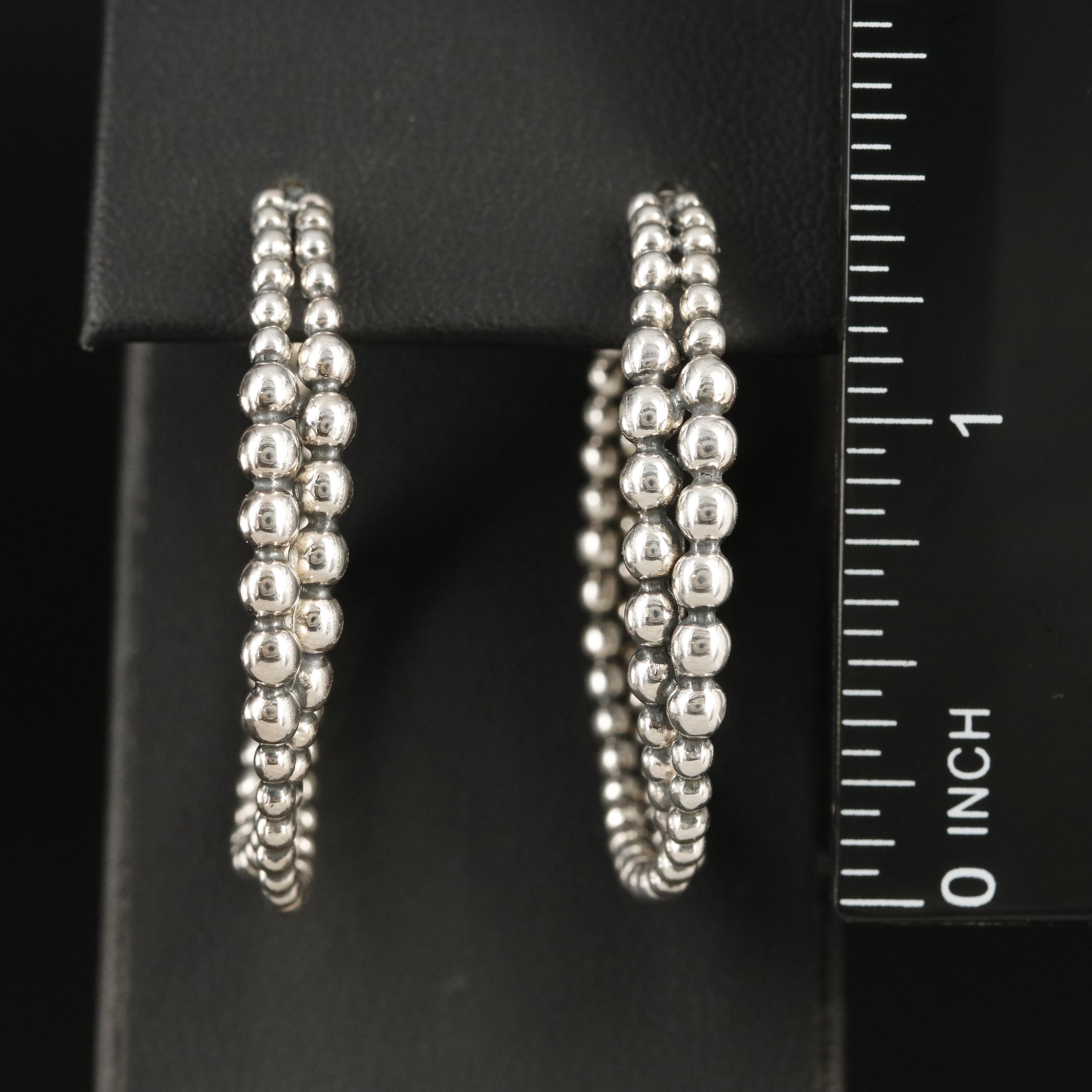 Michael Dawkins Sterling Hoop Earrings with 14K Accents