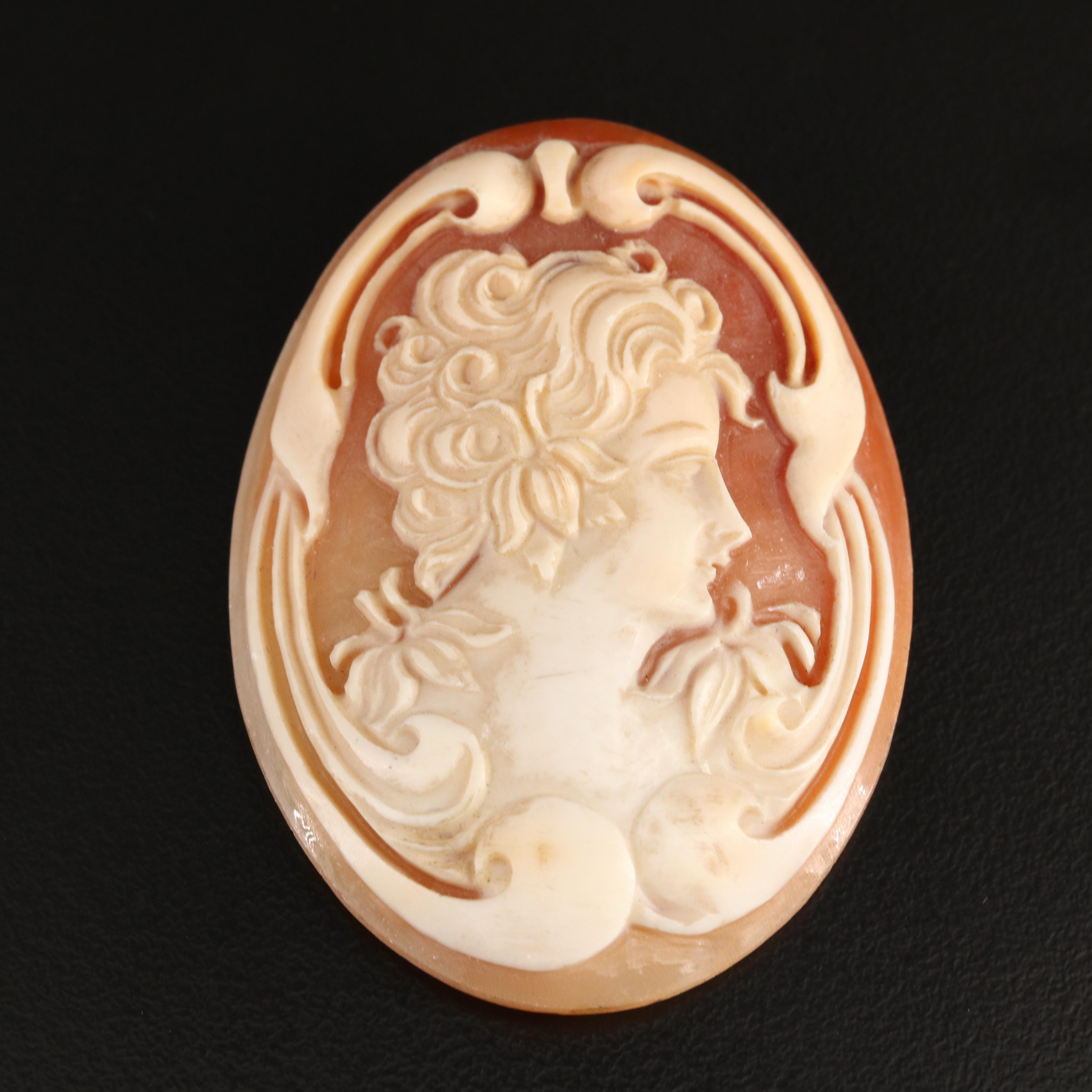 Loose Shell Oval Cameo