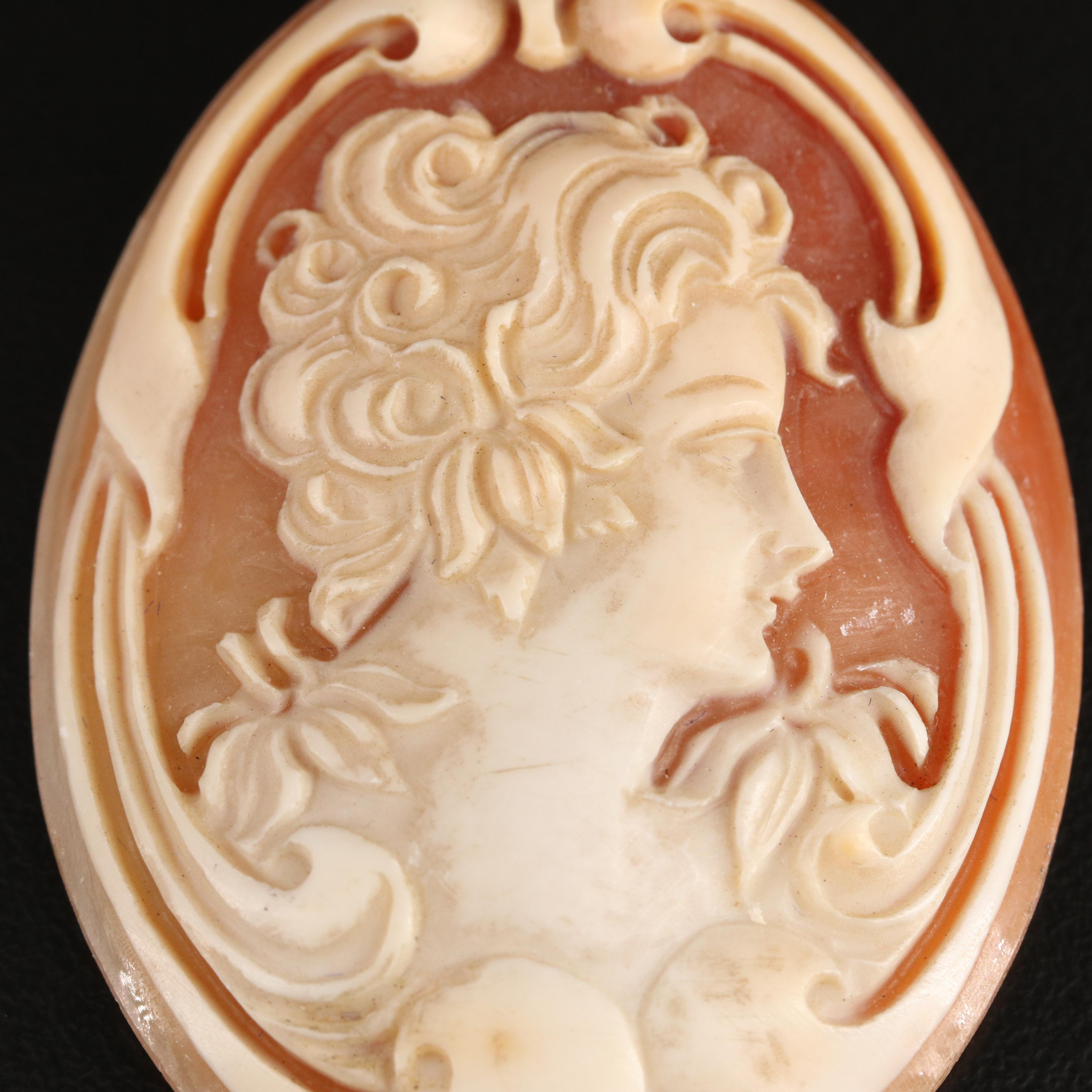 Loose Shell Oval Cameo