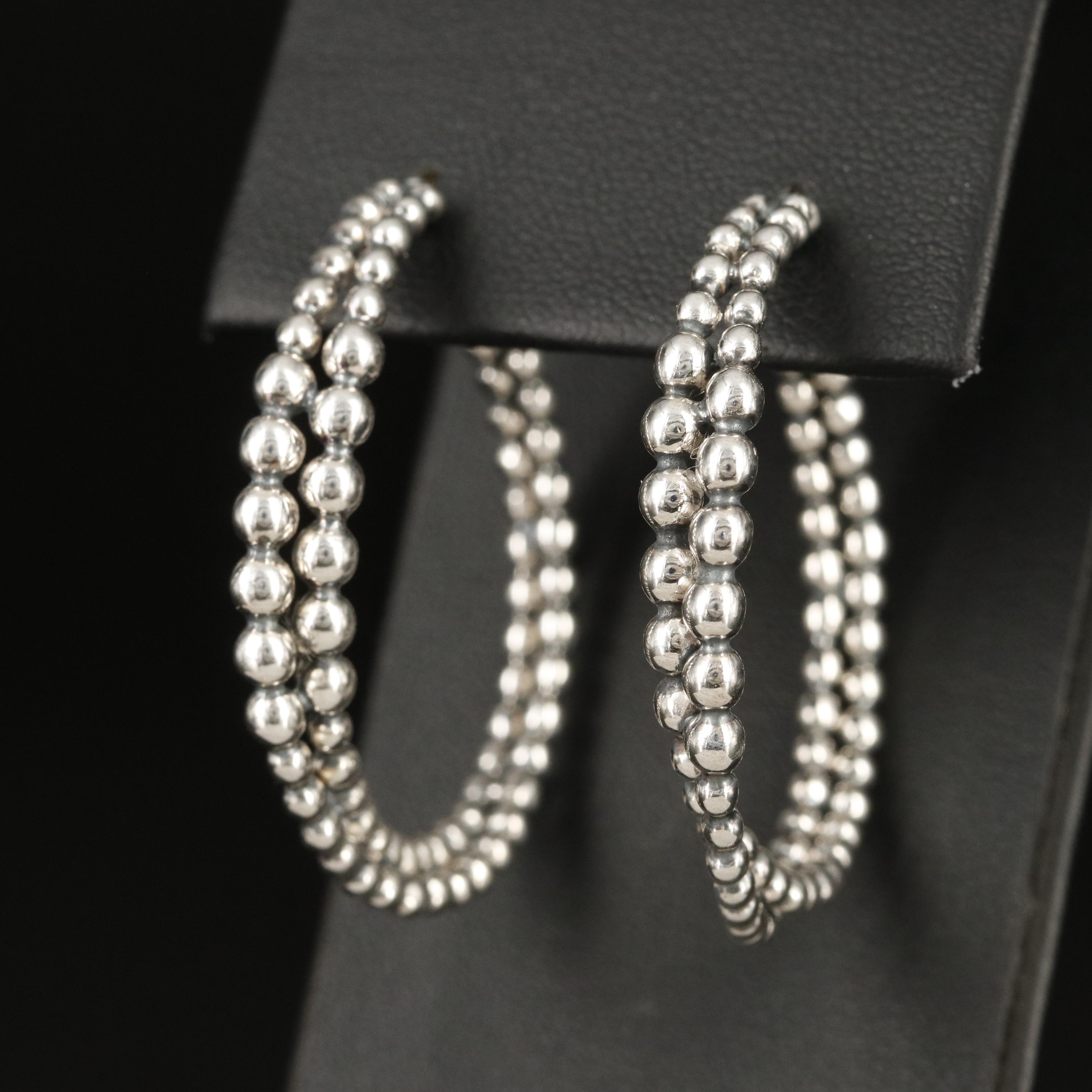 Michael Dawkins Sterling Hoop Earrings with 14K Accents