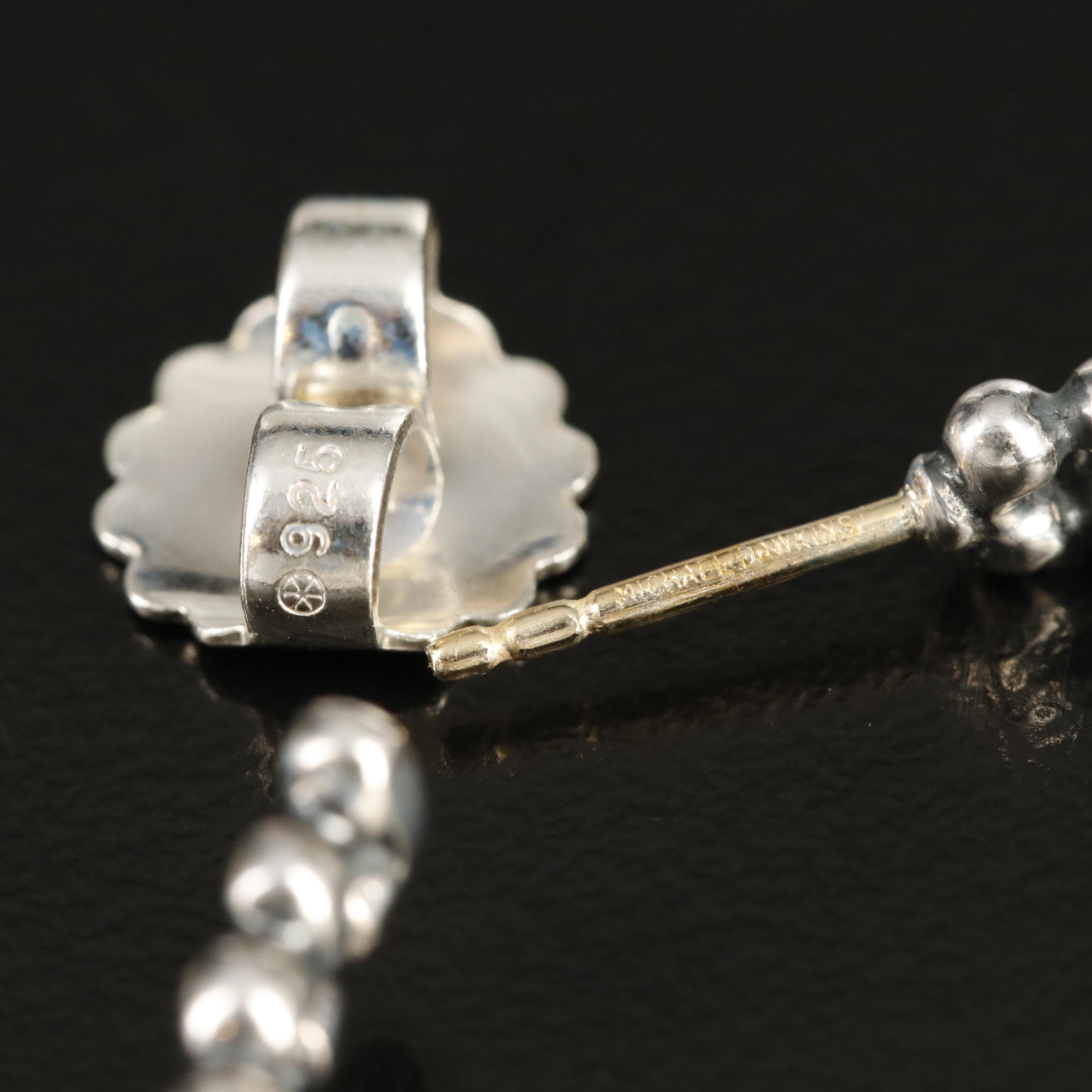 Michael Dawkins Sterling Hoop Earrings with 14K Accents