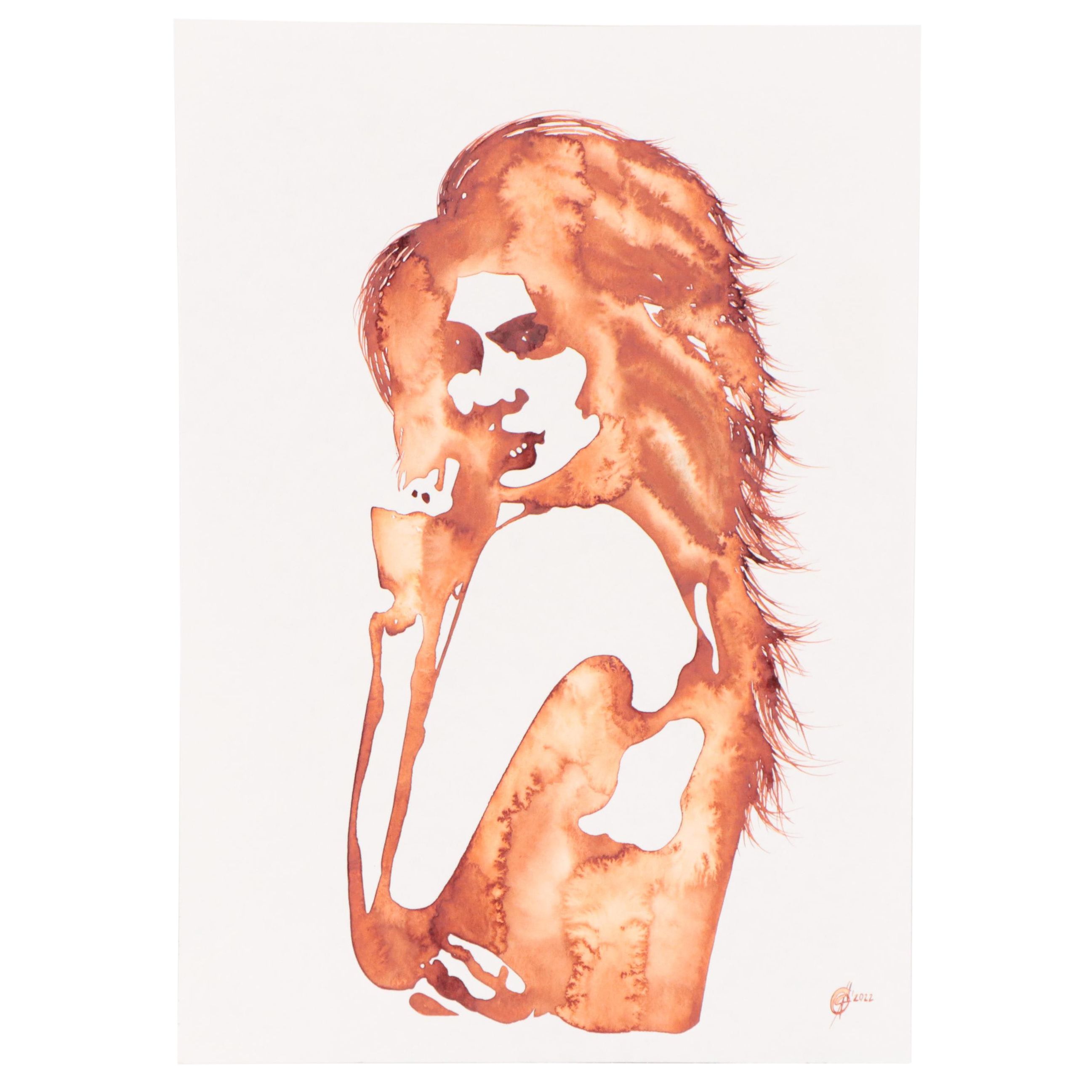 Alyona Glushchenko Figural Watercolor Painting, 2022